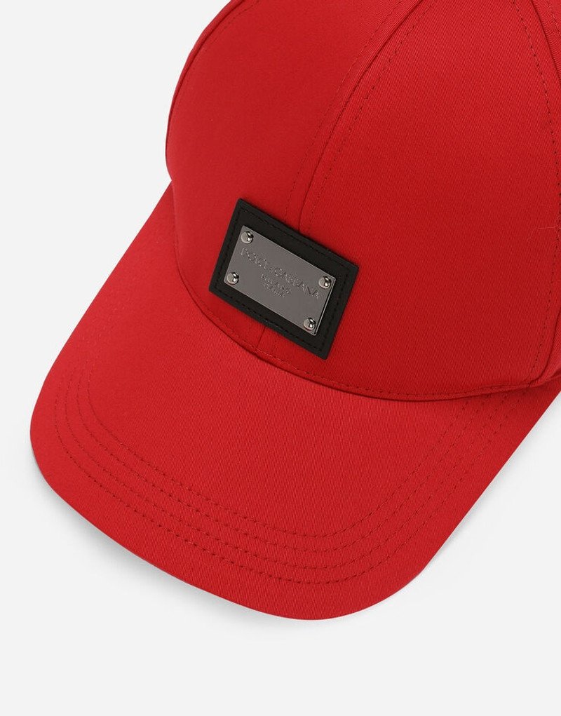 Dolce & Gabbana Cotton baseball cap with logo tag outlook