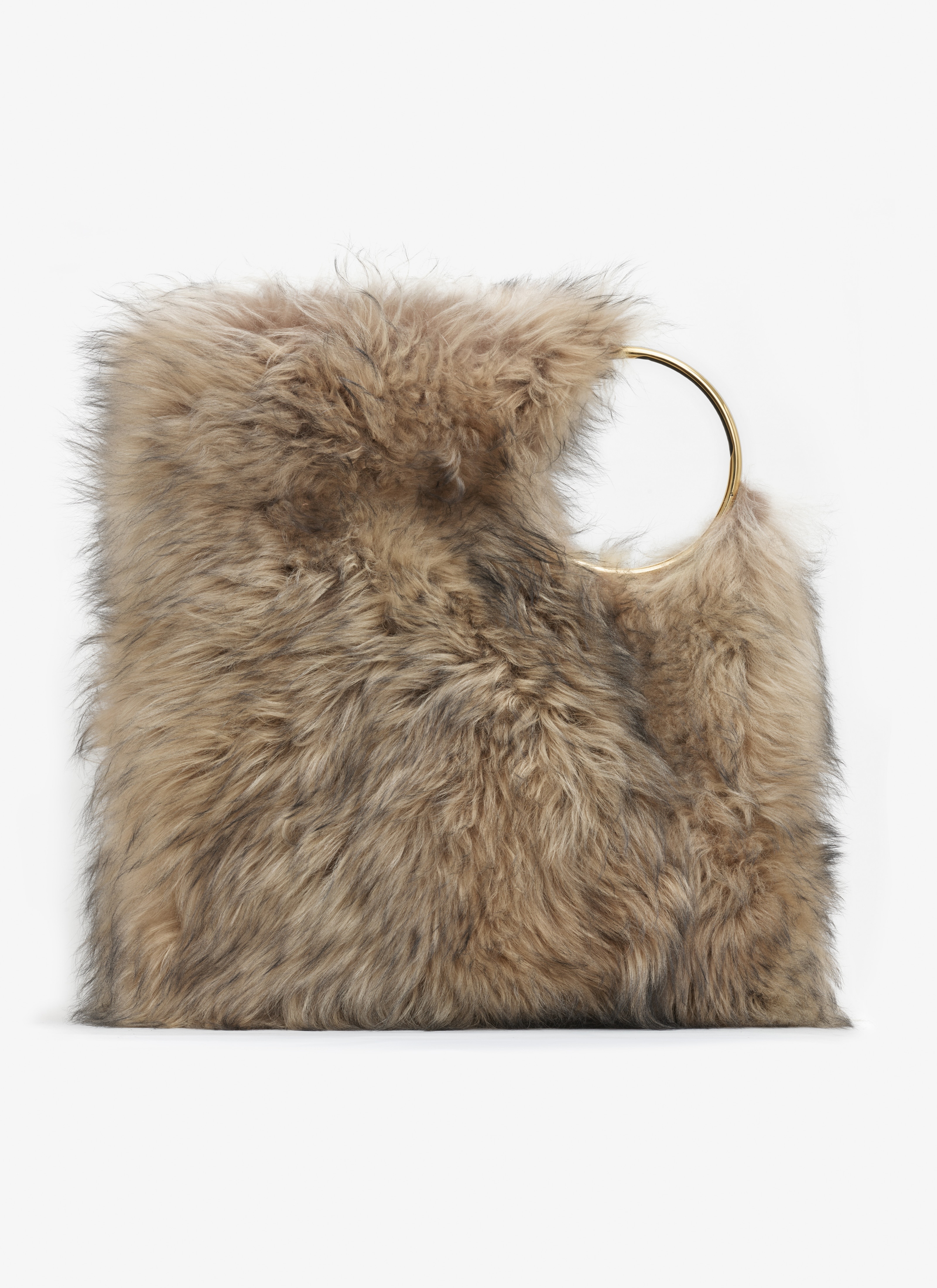RING XL TOTE BAG IN SHEARLING - 4