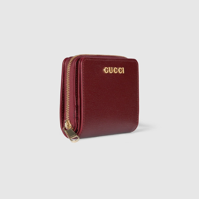 Mini wallet with Gucci script 3