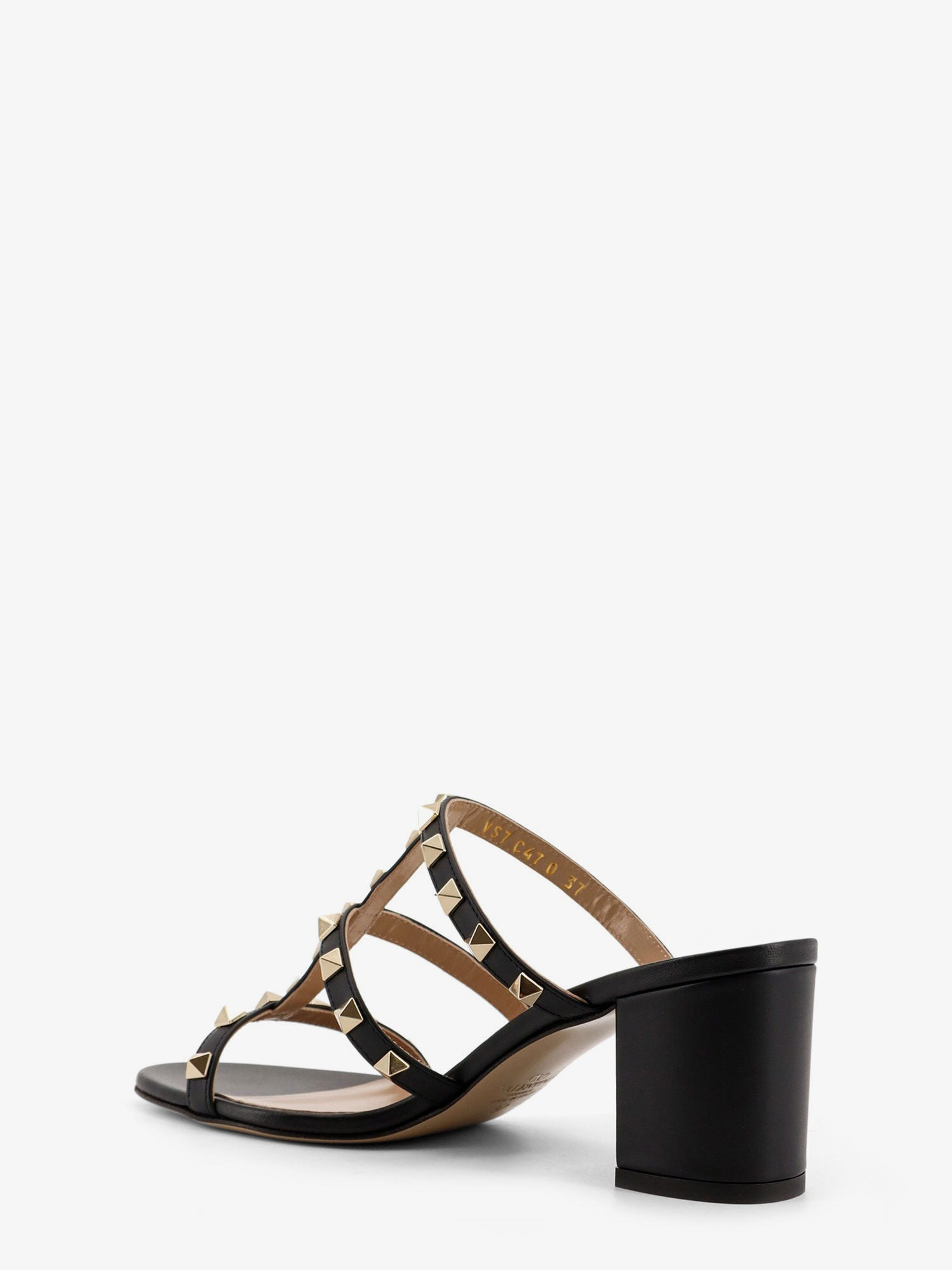 Rockstud Slide Leather Sandals - 3