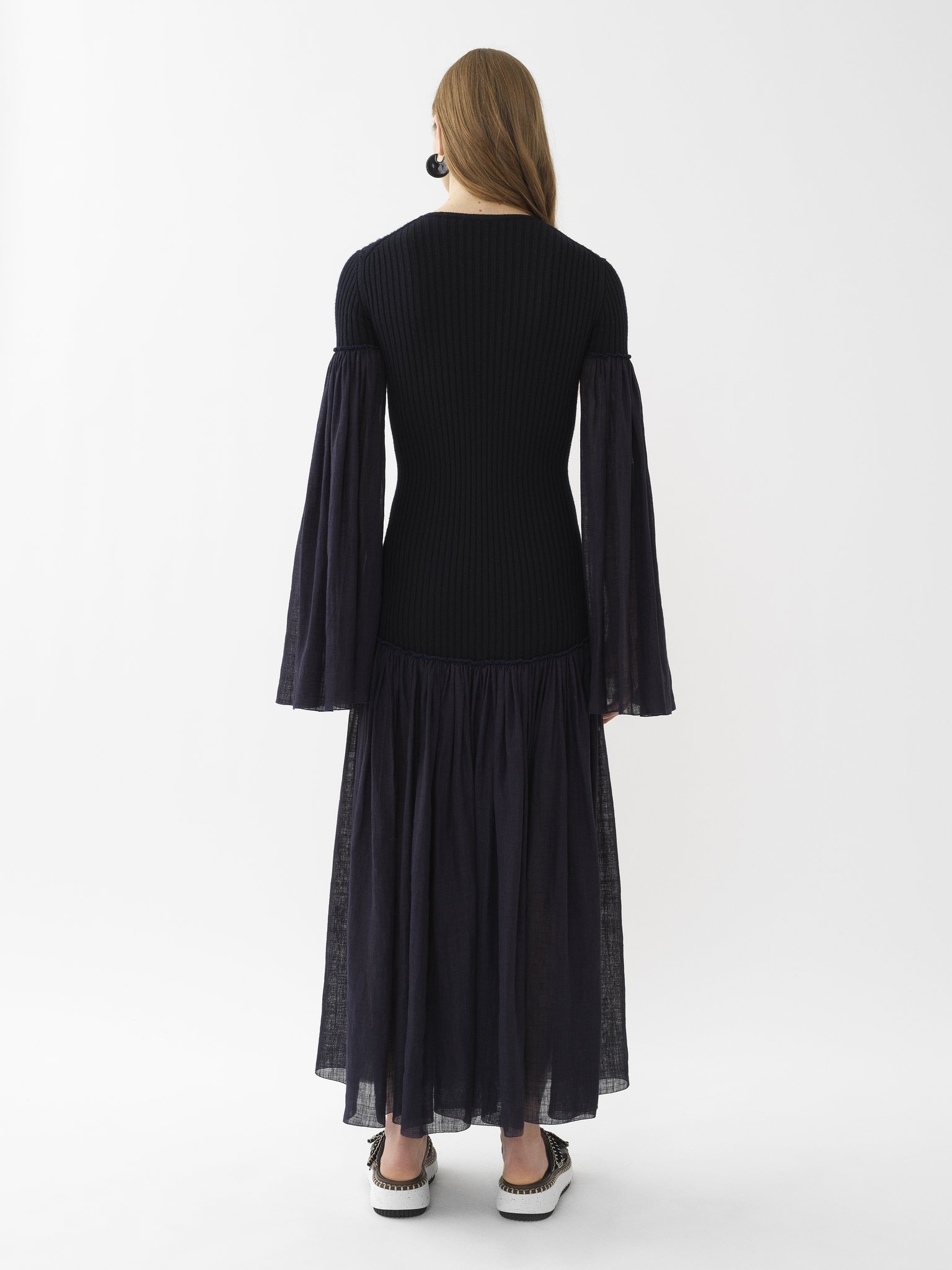 GATHERED LONG DRESS - 3