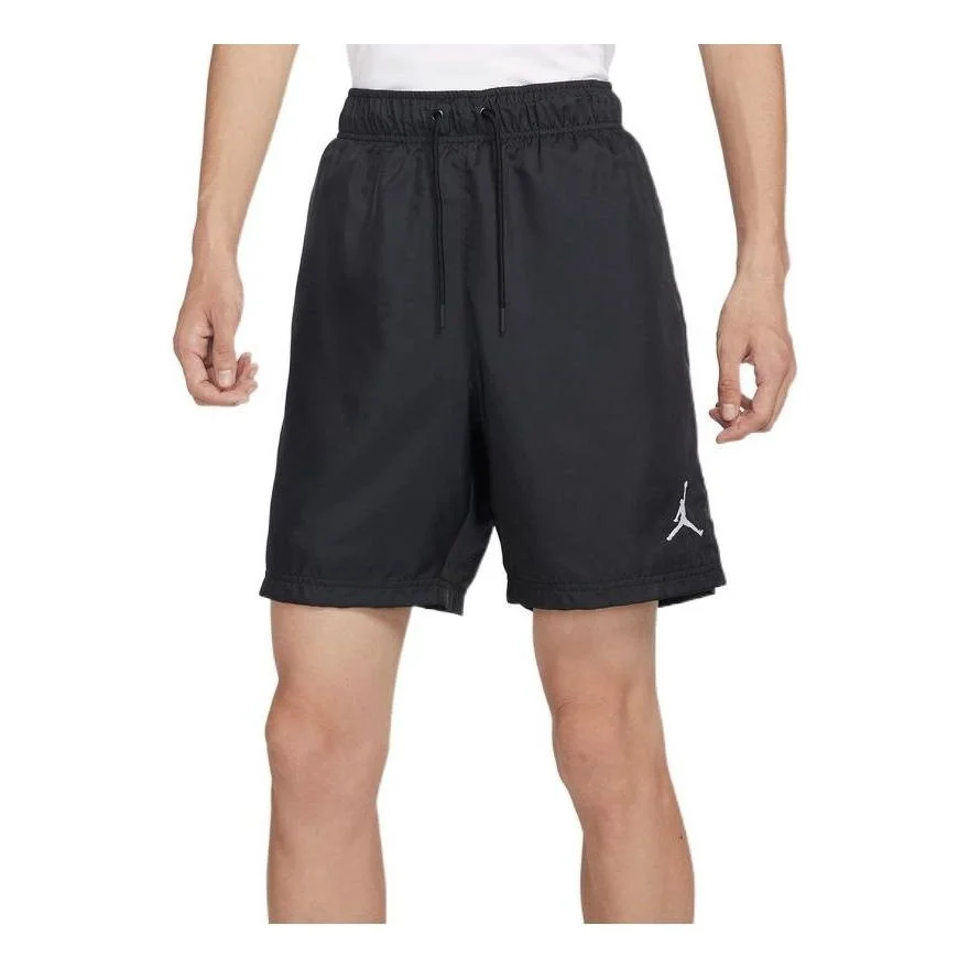 Air Jordan Solid Color Mesh Lacing Straight Shorts Men's Black DQ5687-010 - 1