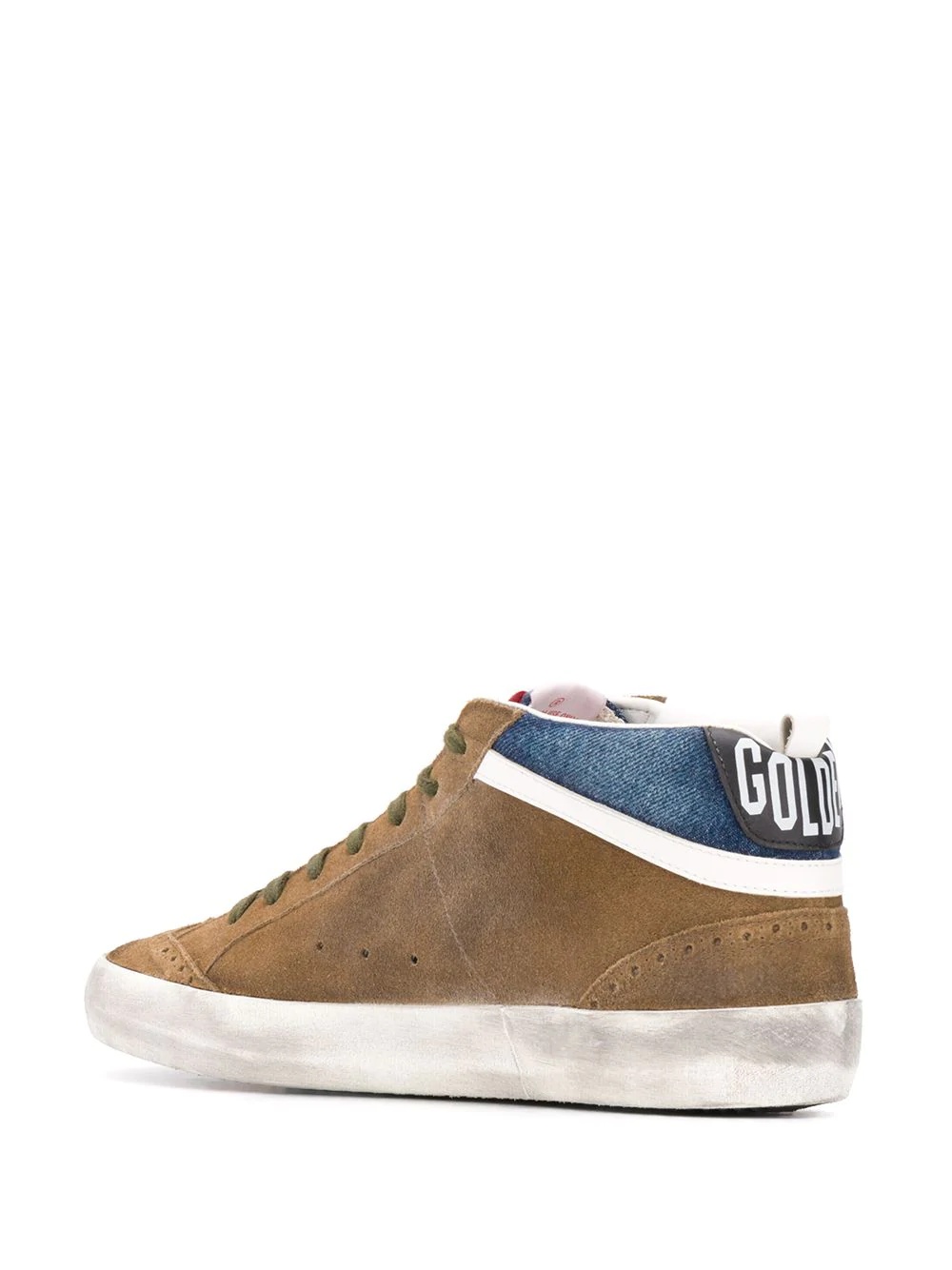 distressed-finish low-top sneakers - 3