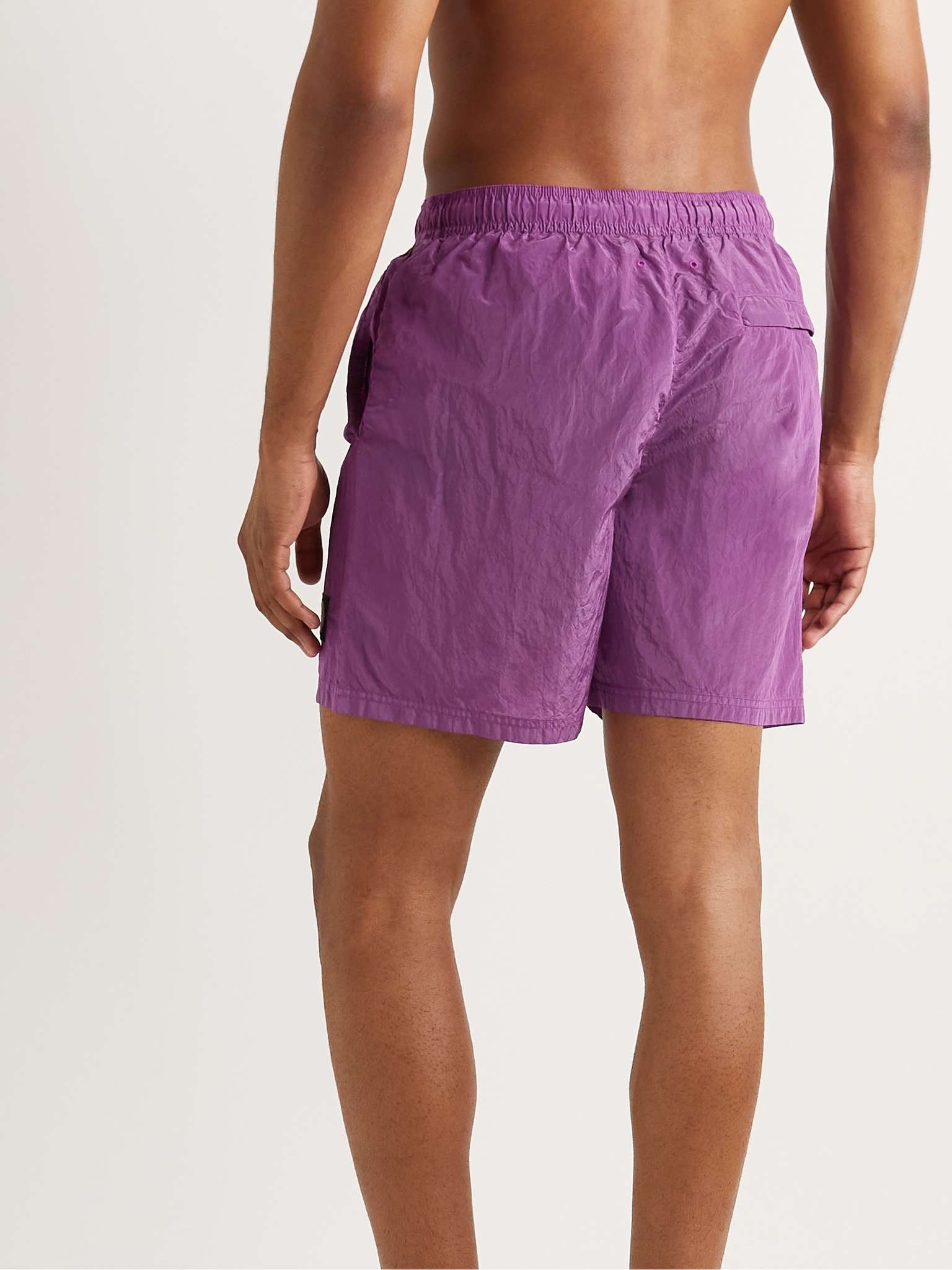 Mid-Length Logo-Appliquéd Swim Shorts - 3