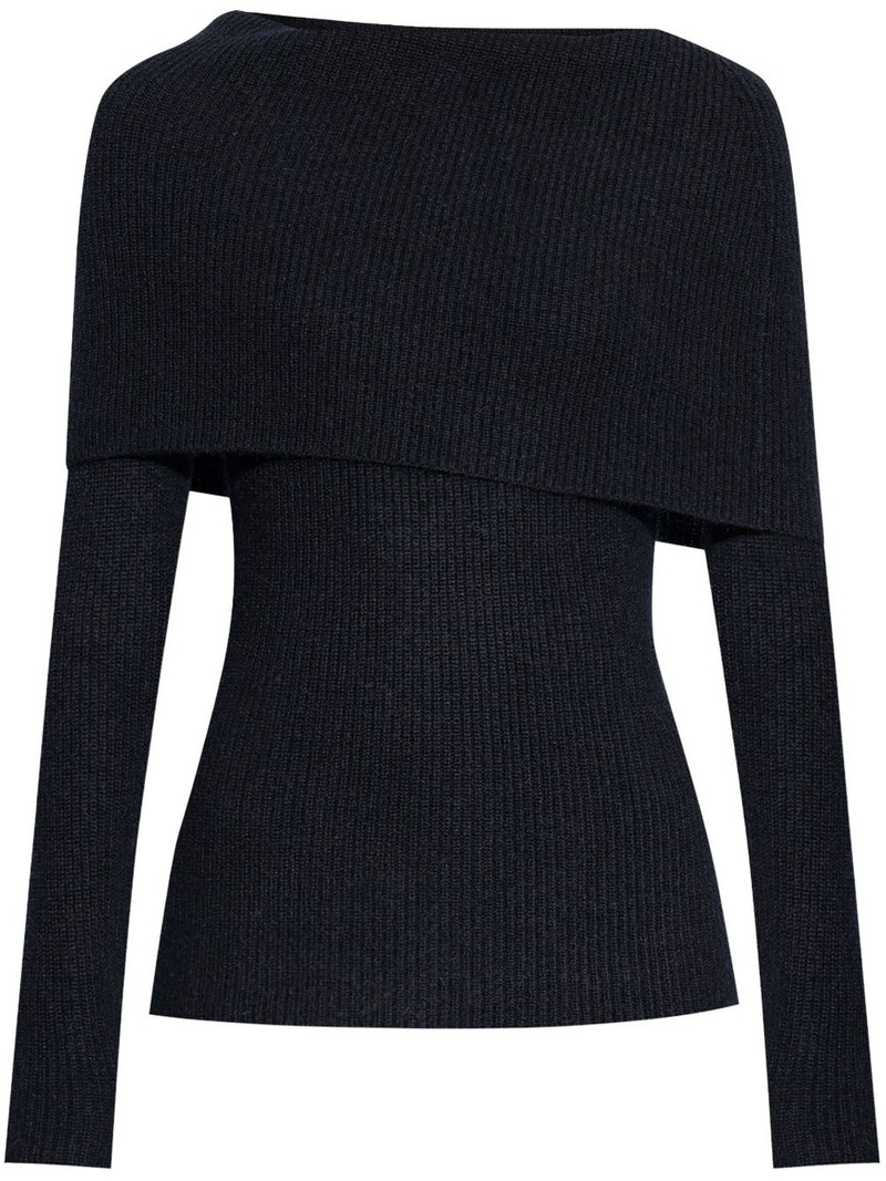 off-shoulder ribbed sweater 1