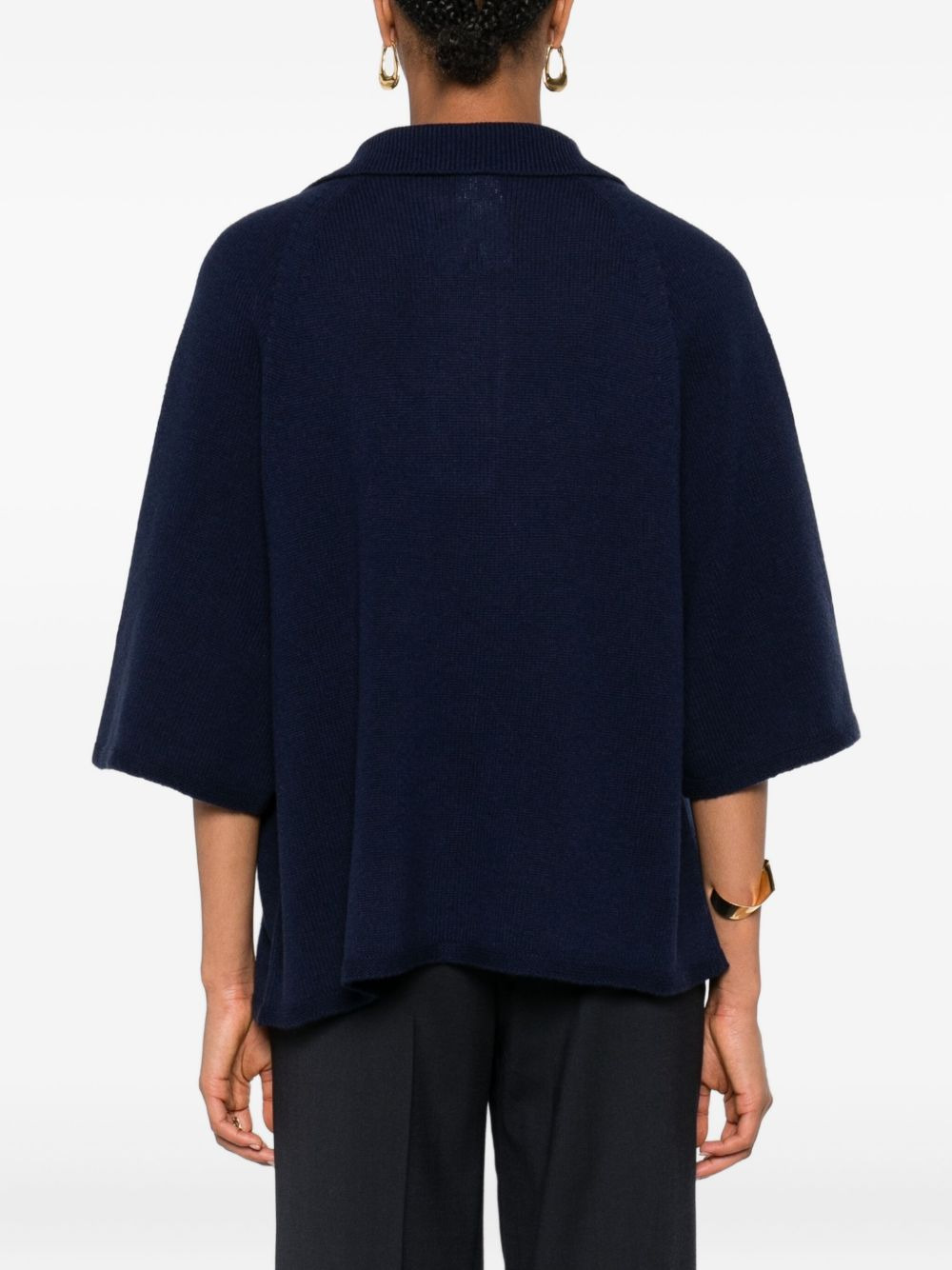 polo-neck short-sleeve top - 4