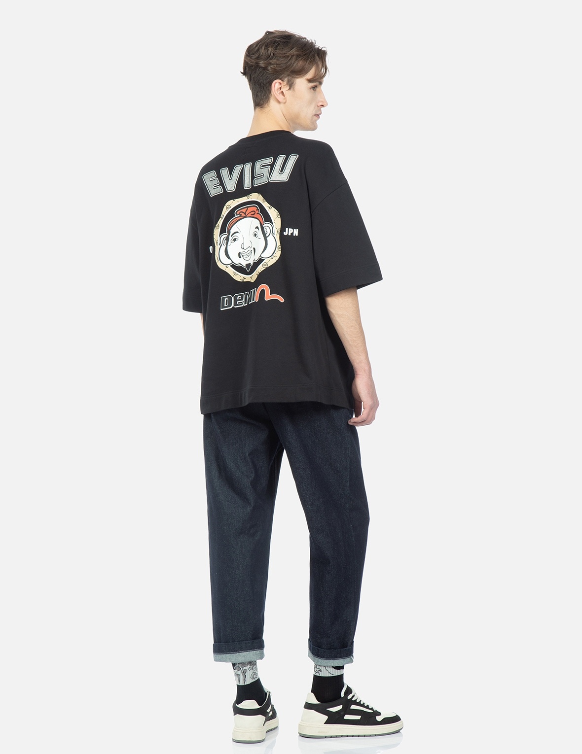 COLORBLOCK SEAGULL EMBROIDERED TAPERED-FIT JEANS - 3