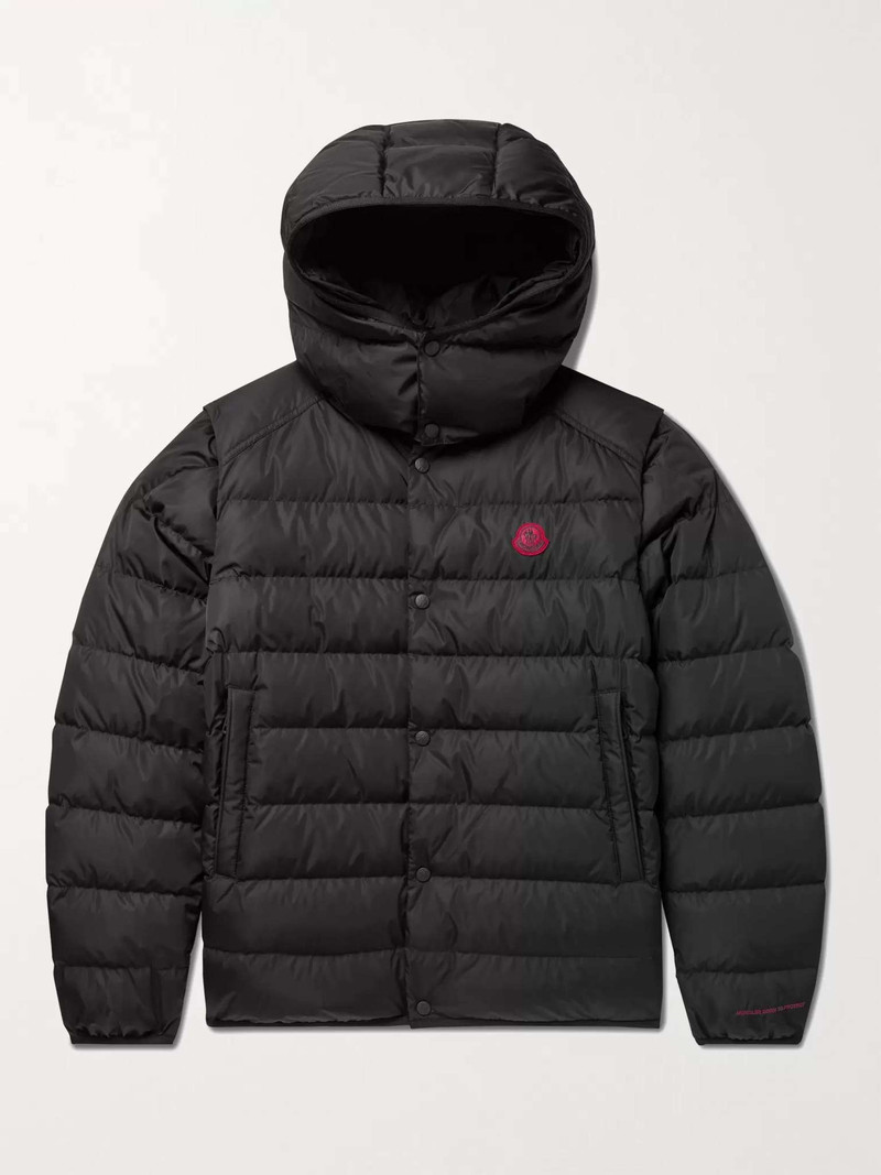 Born to Protect Dabos Convertible Logo-Appliquéd Quilted ECONYL Hooded Down Jacket - 1
