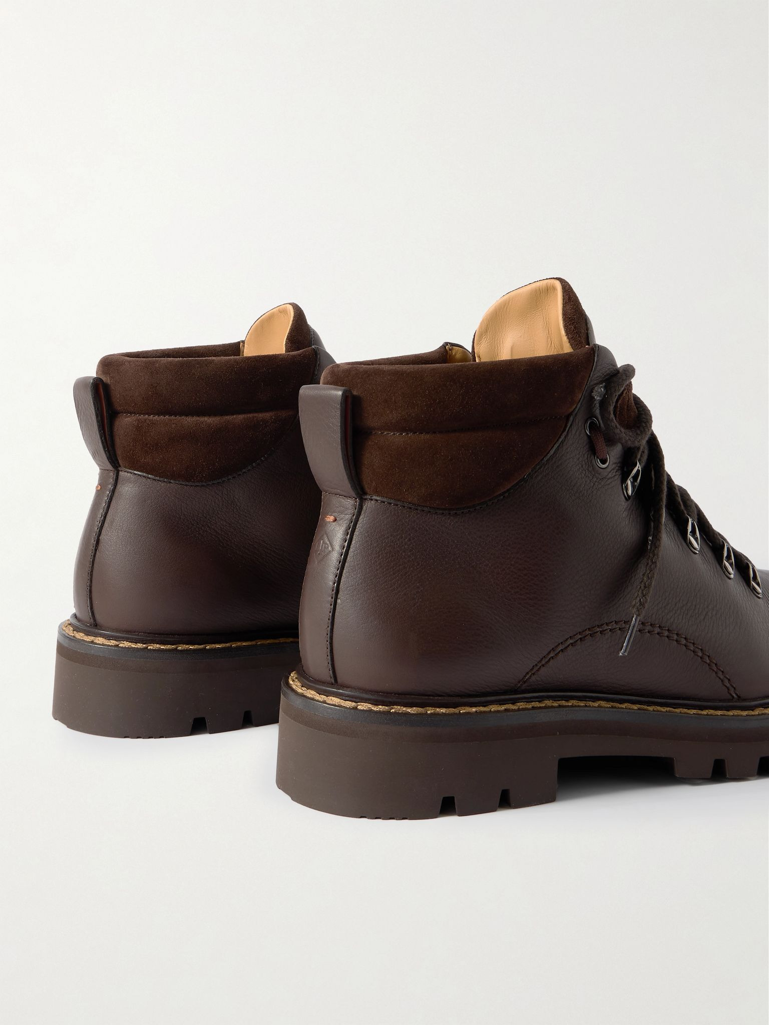 Beinn Walk Shearling-Lined Leather and Padded Suede Boots Brown - 5