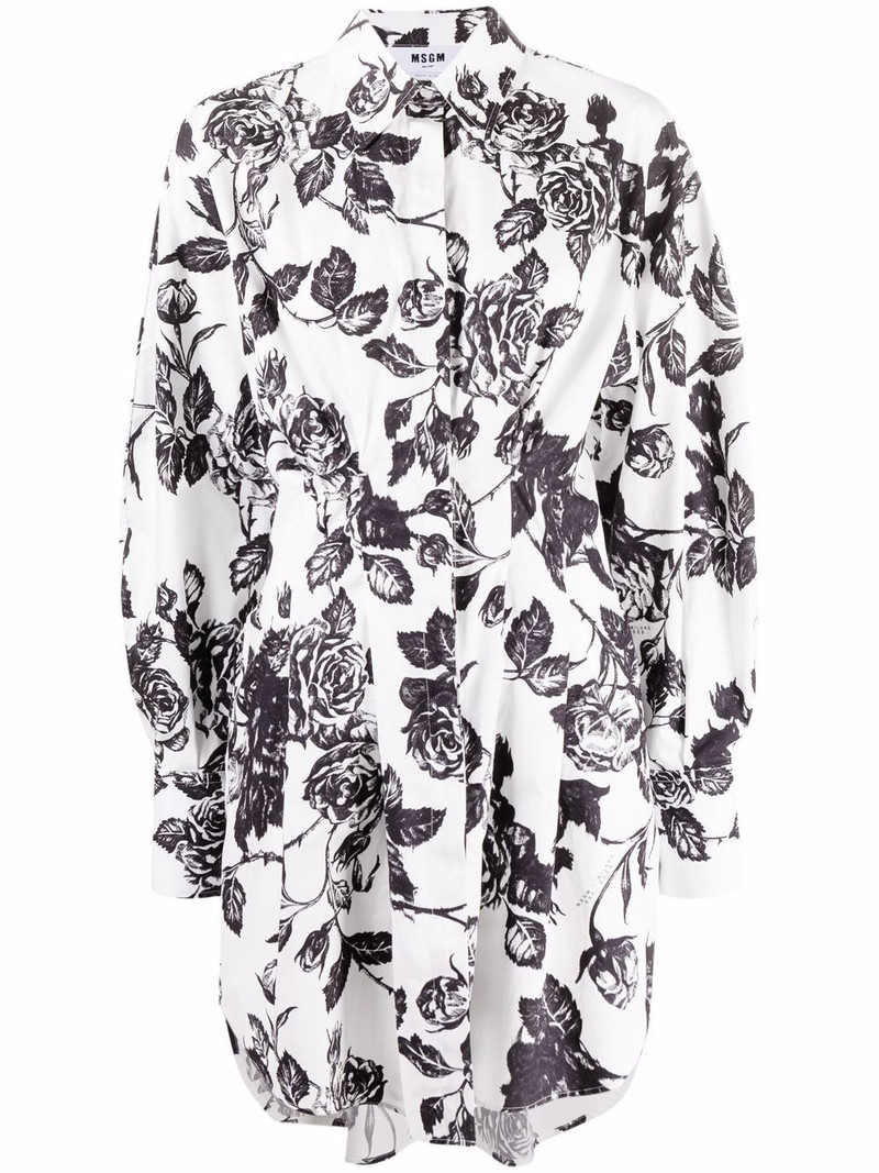 floral shift shirt dress 1