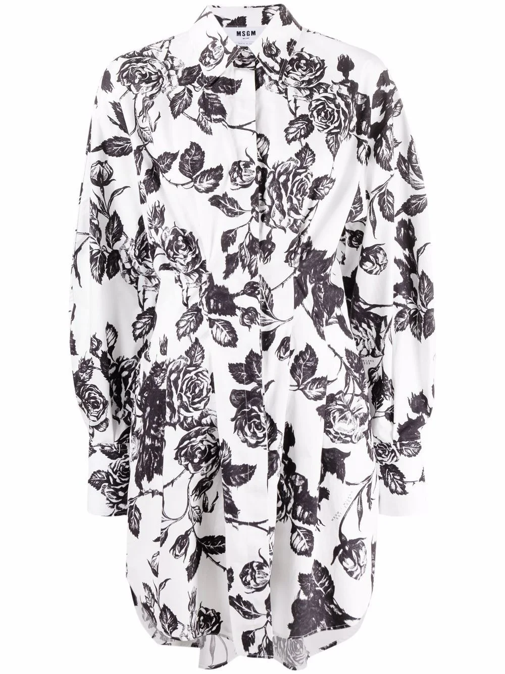 floral shift shirt dress - 1