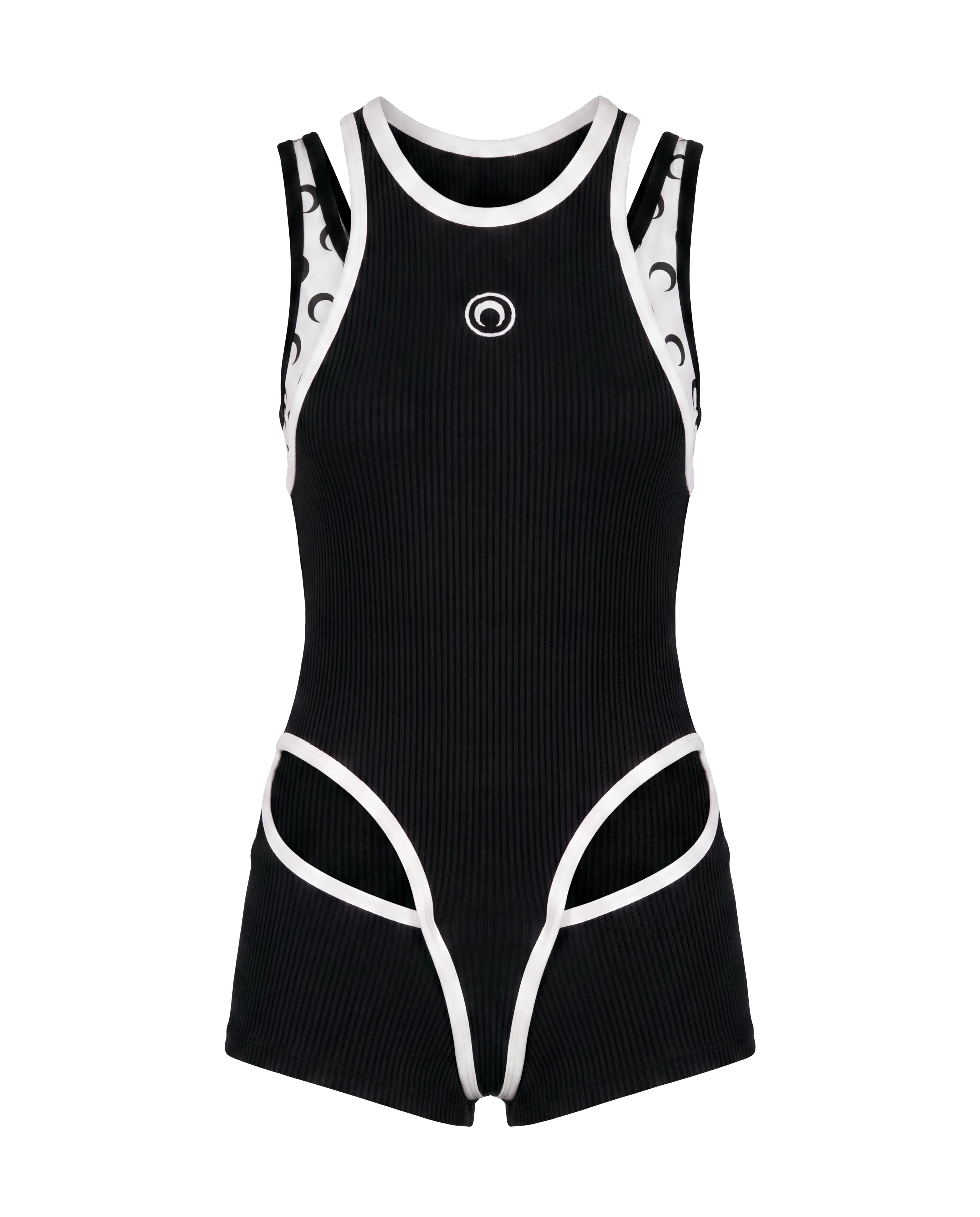 LAYERED JERSEY SHORT CATSUIT - 1