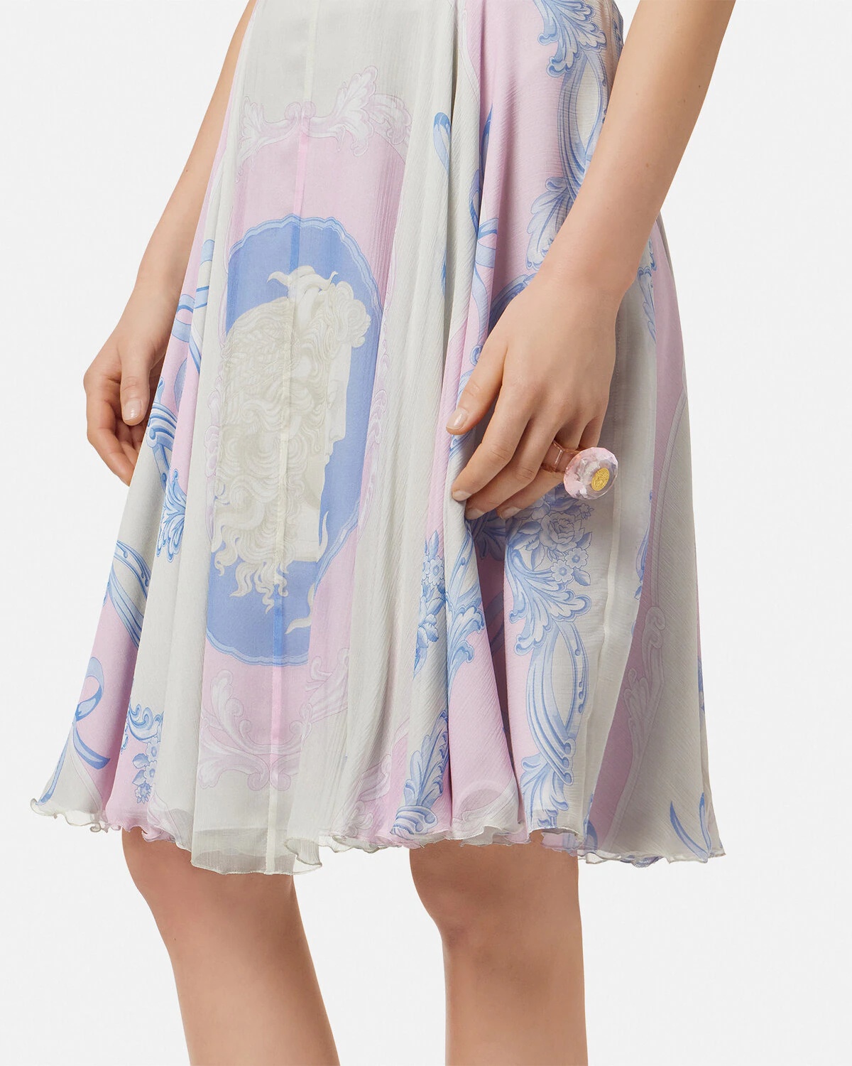 Cameo Silk Crêpe Flowy Midi Skirt - 3