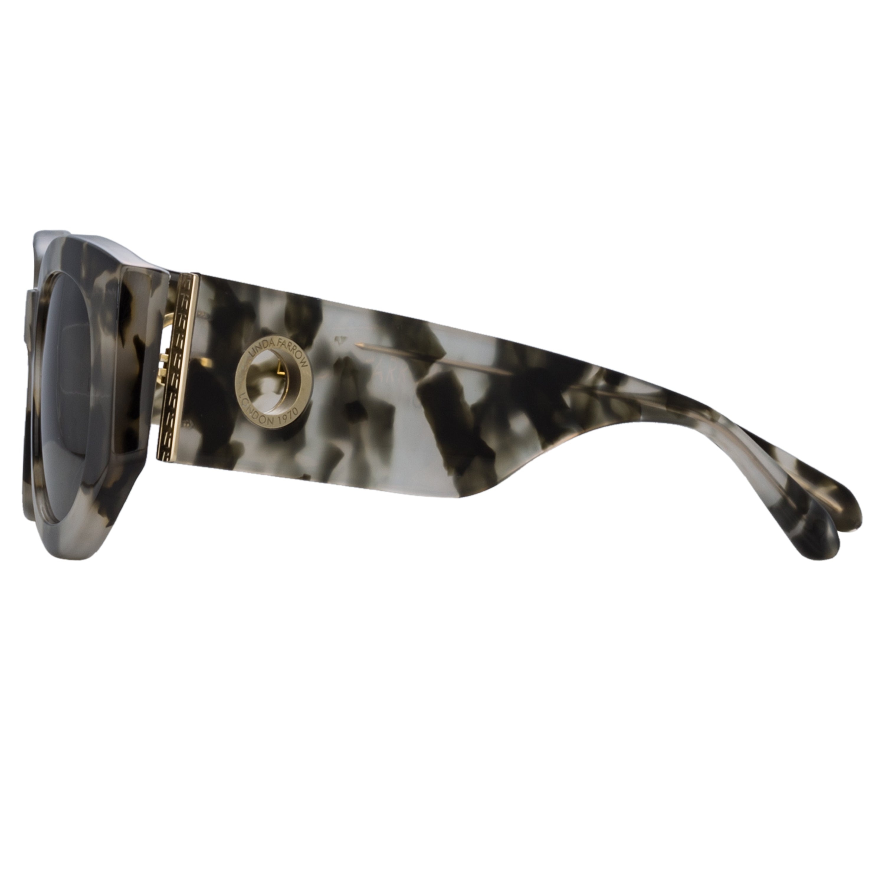 DEBBIE D-FRAME SUNGLASSES IN BLACK AND GREY TORTOISESHELL - 3