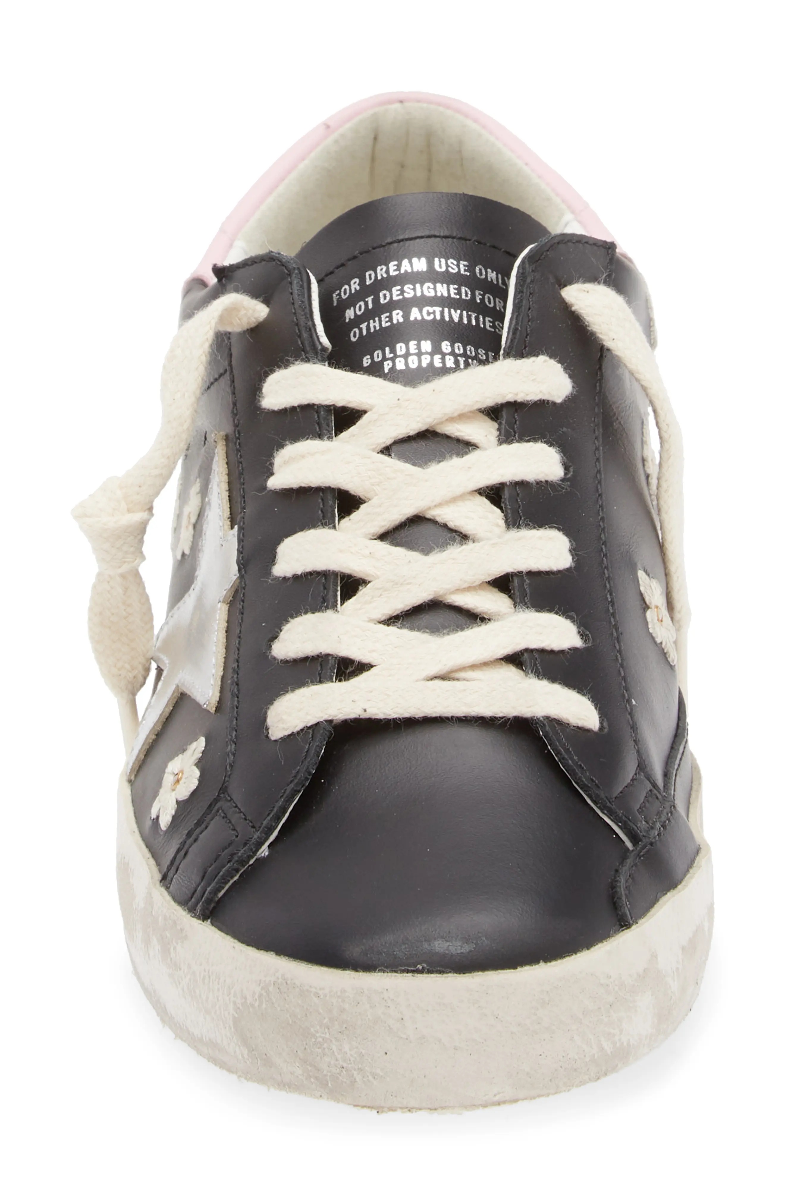 Super-Star Low Top Sneaker in Black/Silver - 4