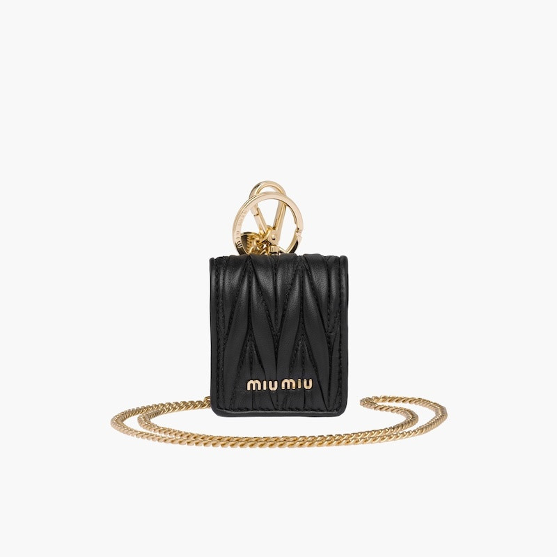 Miu Miu Matelassé nappa leather AirPods case outlook