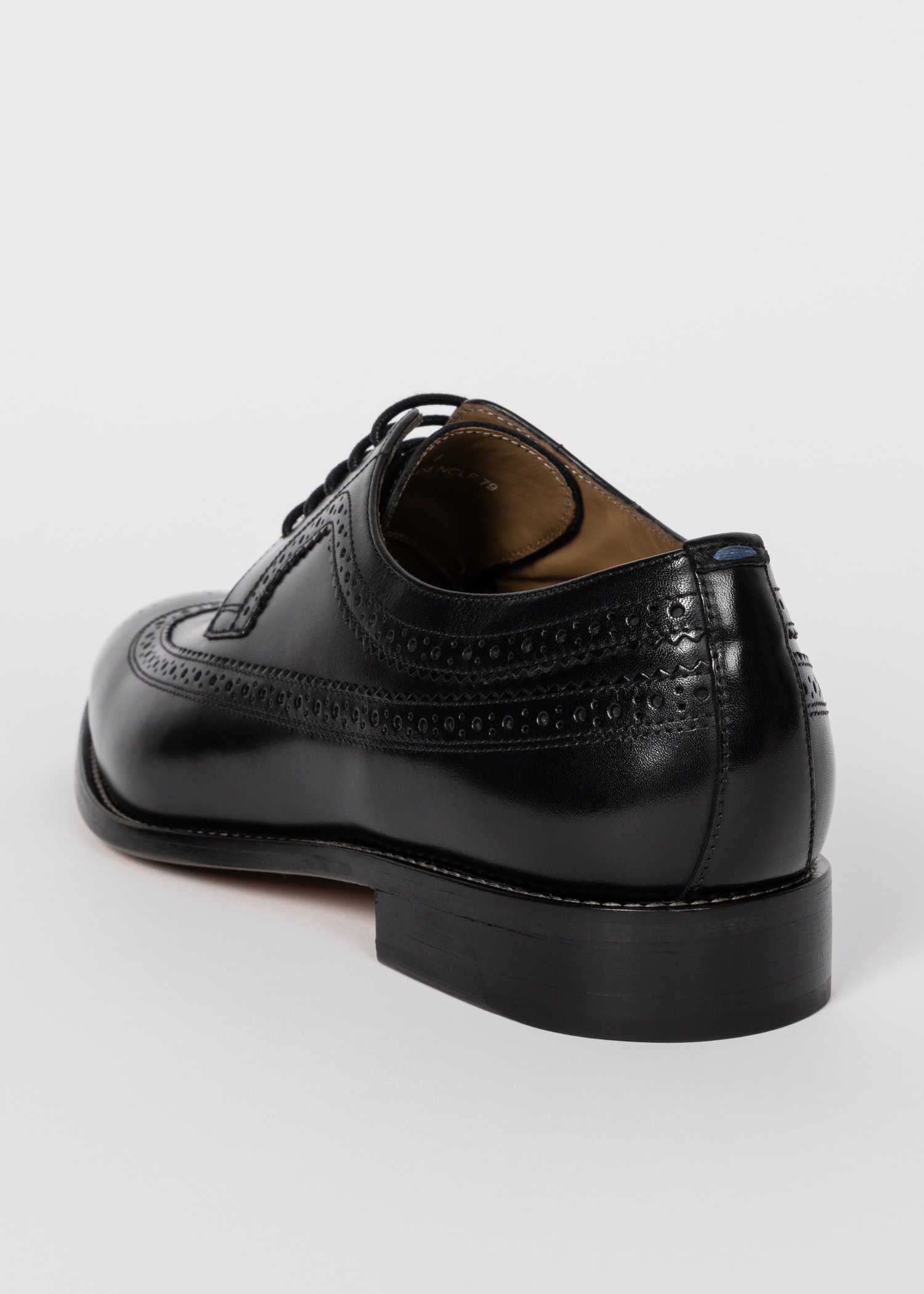 Black Leather 'Collins' Shoes - 3