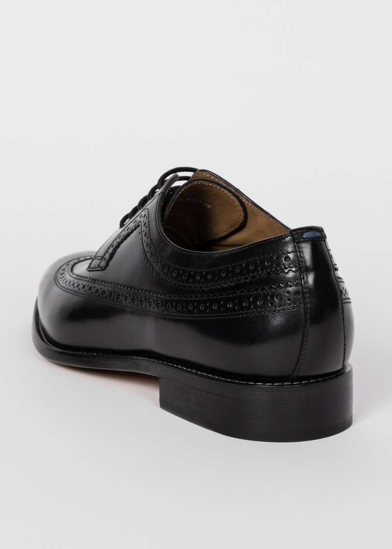 Black Leather 'Collins' Shoes 3