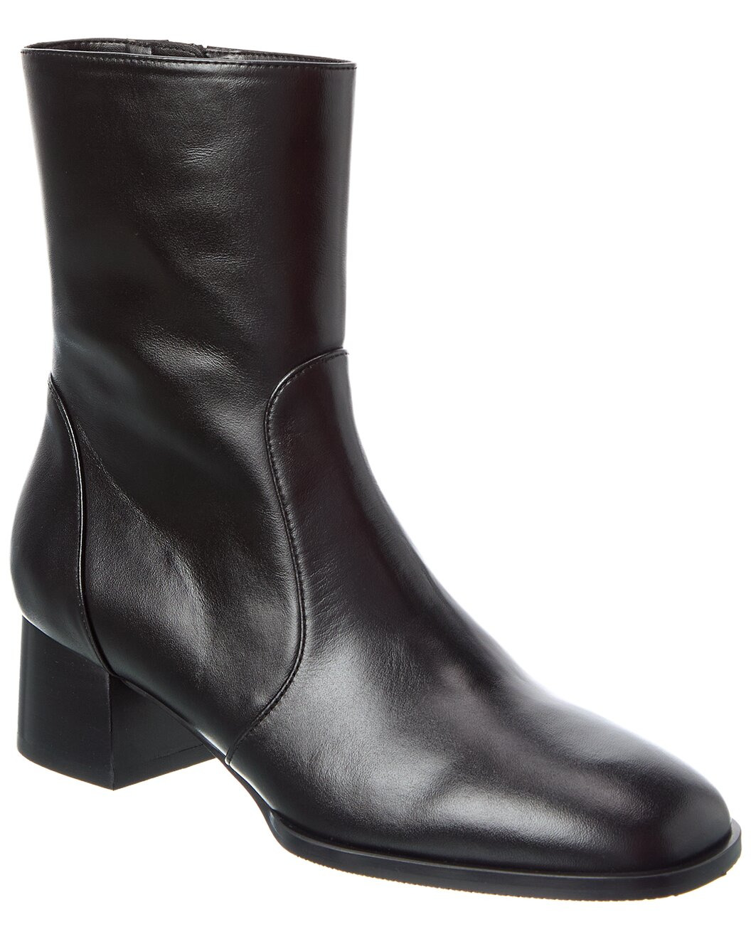 Stuart Weitzman Nola Zip Leather Bootie - 1