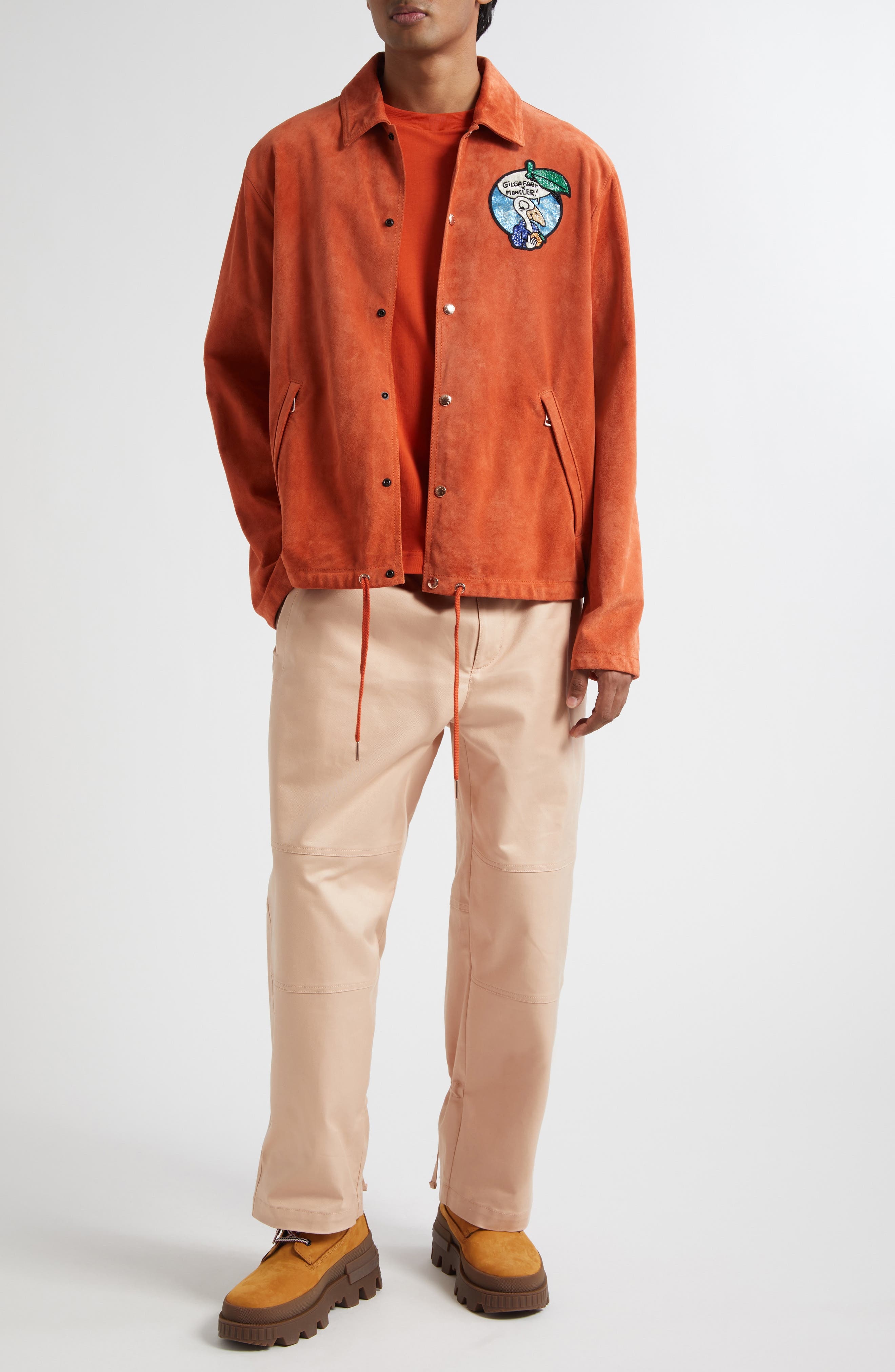 Moncler x Gilga Farm by Donald Glover Gabardine Pants in Peach at Nordstrom - 2