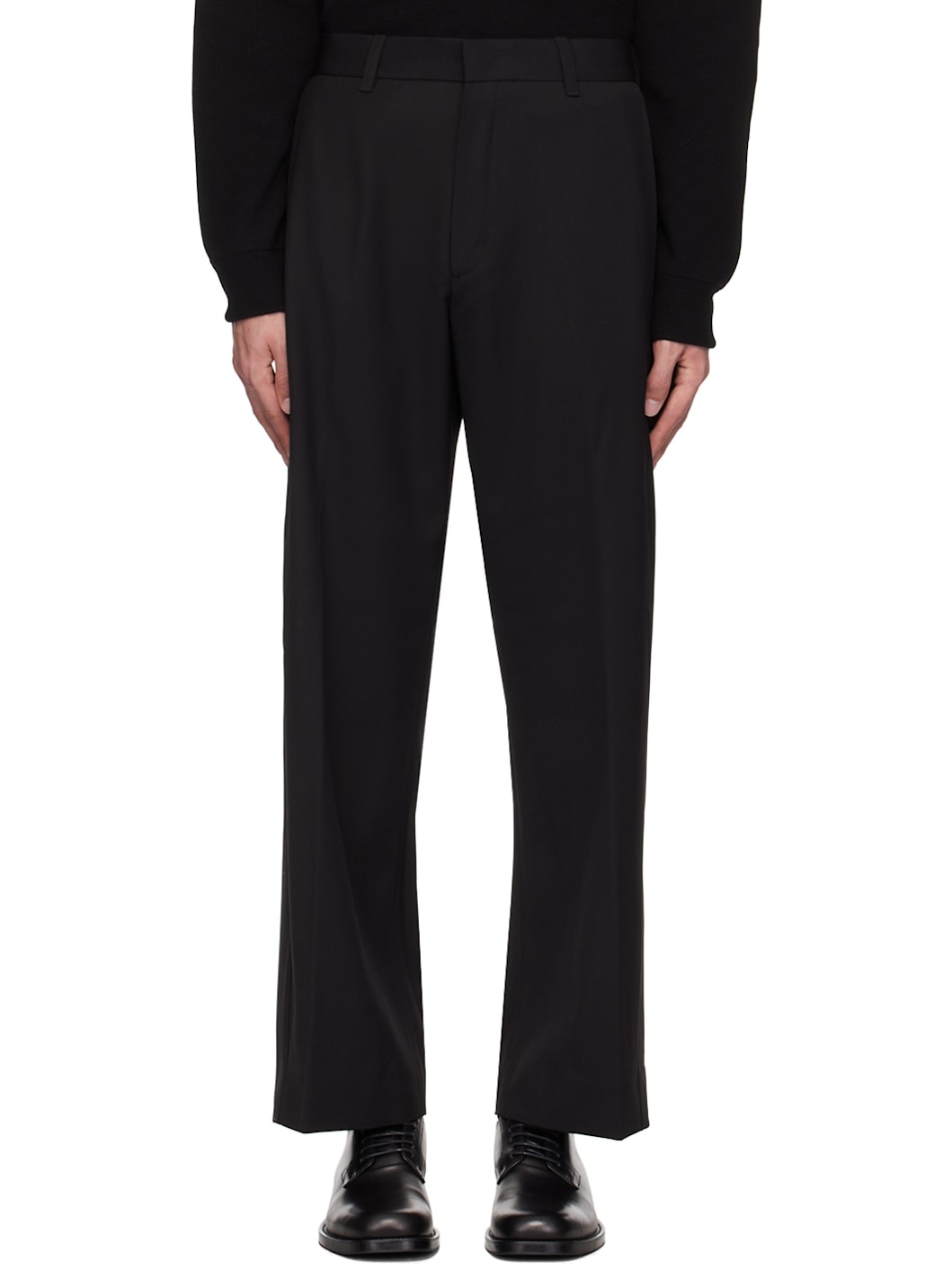 Black Pleated Trousers - 1