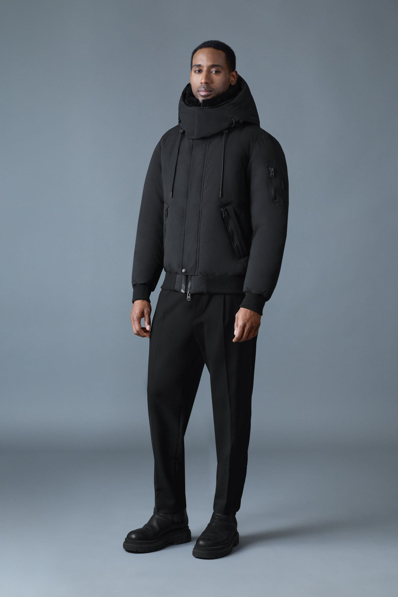 MACKAGE IKER-Z 2-in-1 Down Bomber With Removable Shearling Bib outlook