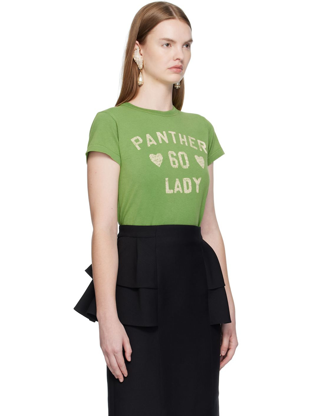 Green Printed Cotton T-shirt - 2