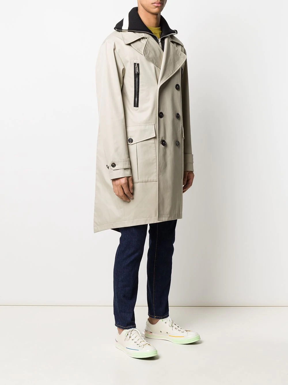 double-breasted trench coat - 3