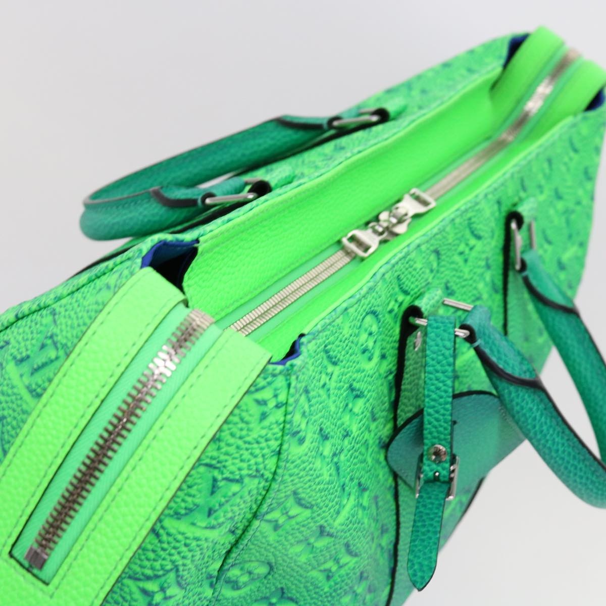 LOUIS VUITTON Monogram Illusion Keepall Tote Bag Neon Green M59688 - 6
