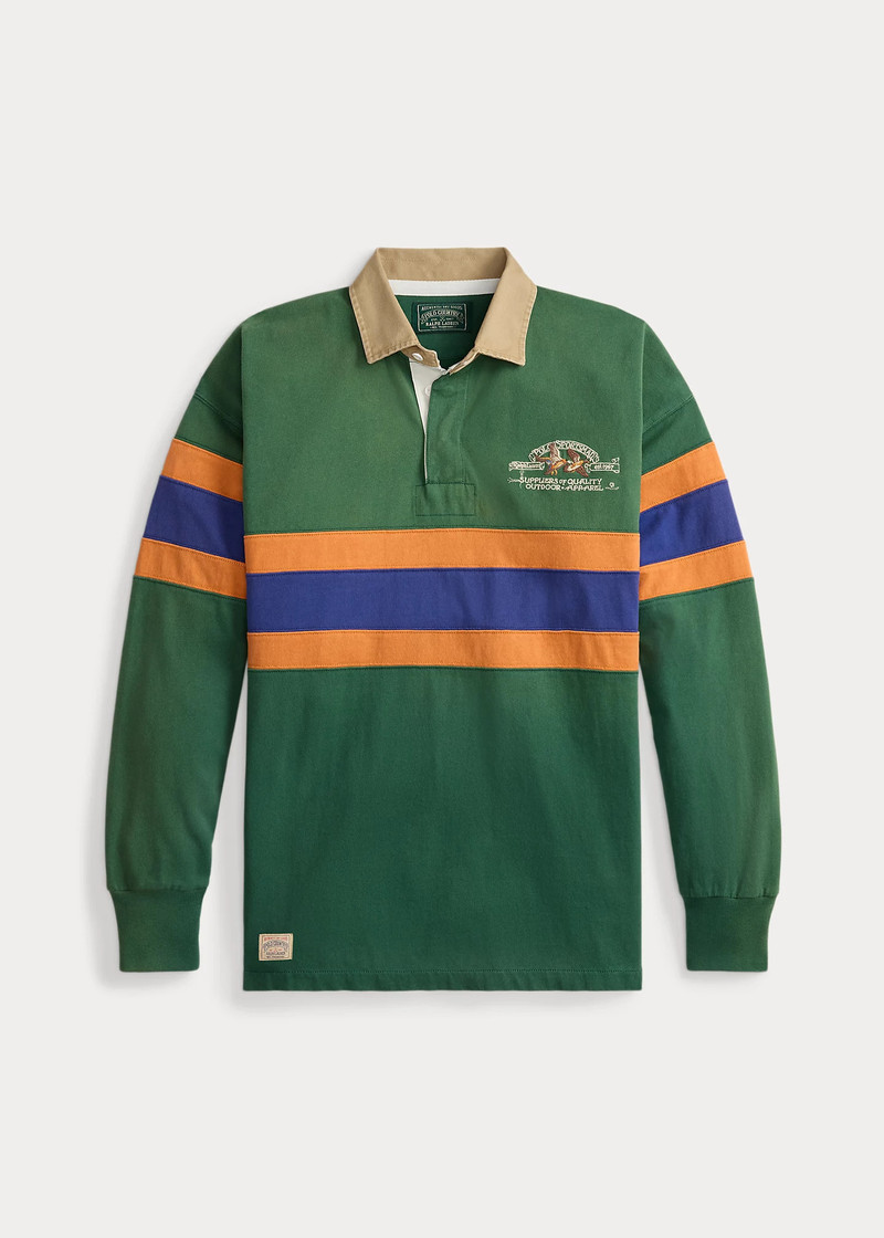 Vintage Fit Embroidered Rugby Shirt 1