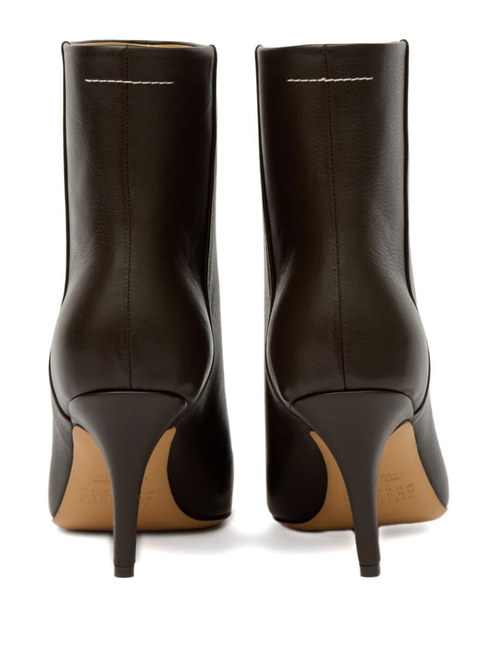 pointed-toe leather ankle boots - 3