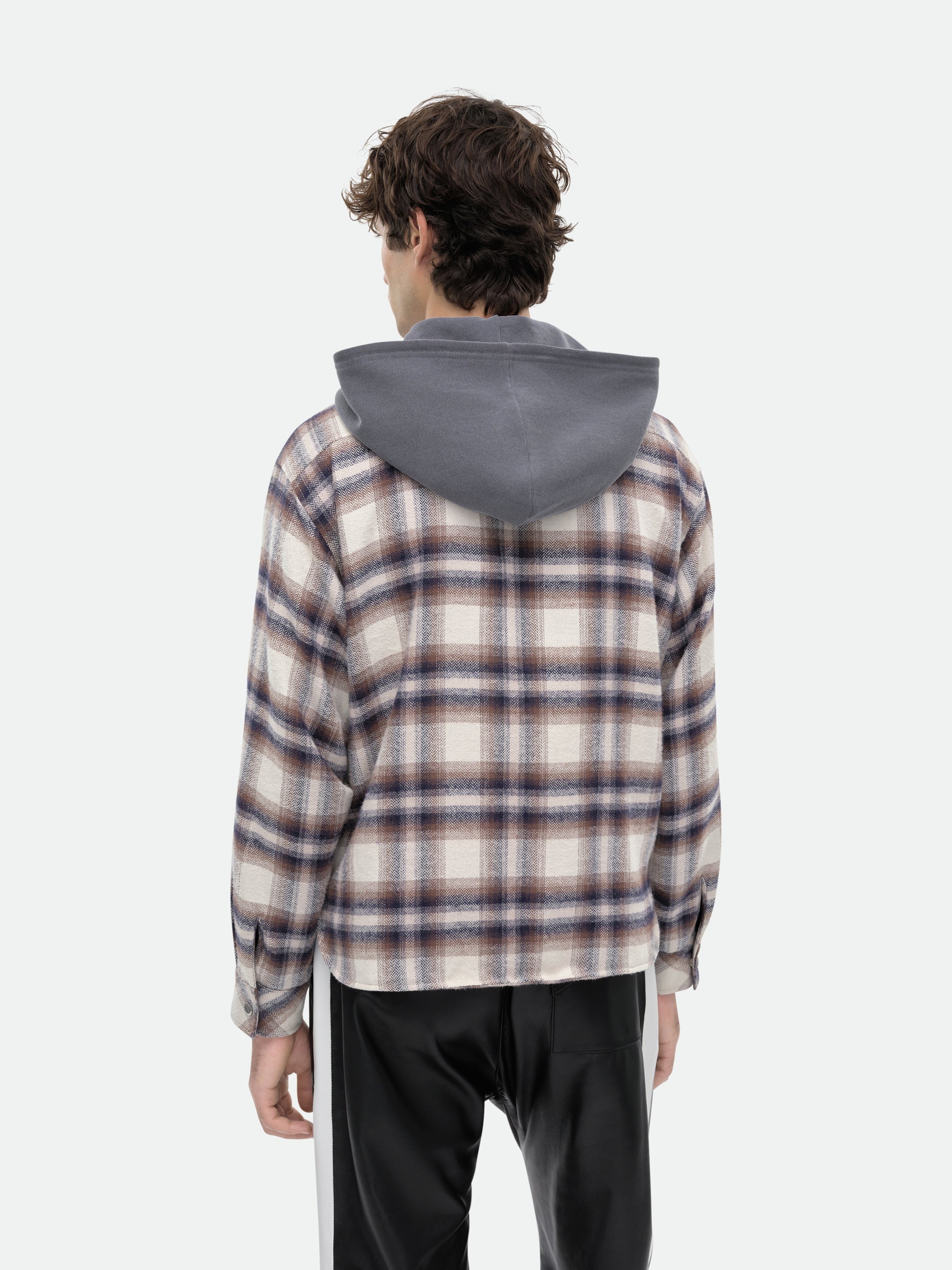 HOODED FLANNEL JACKET - 4