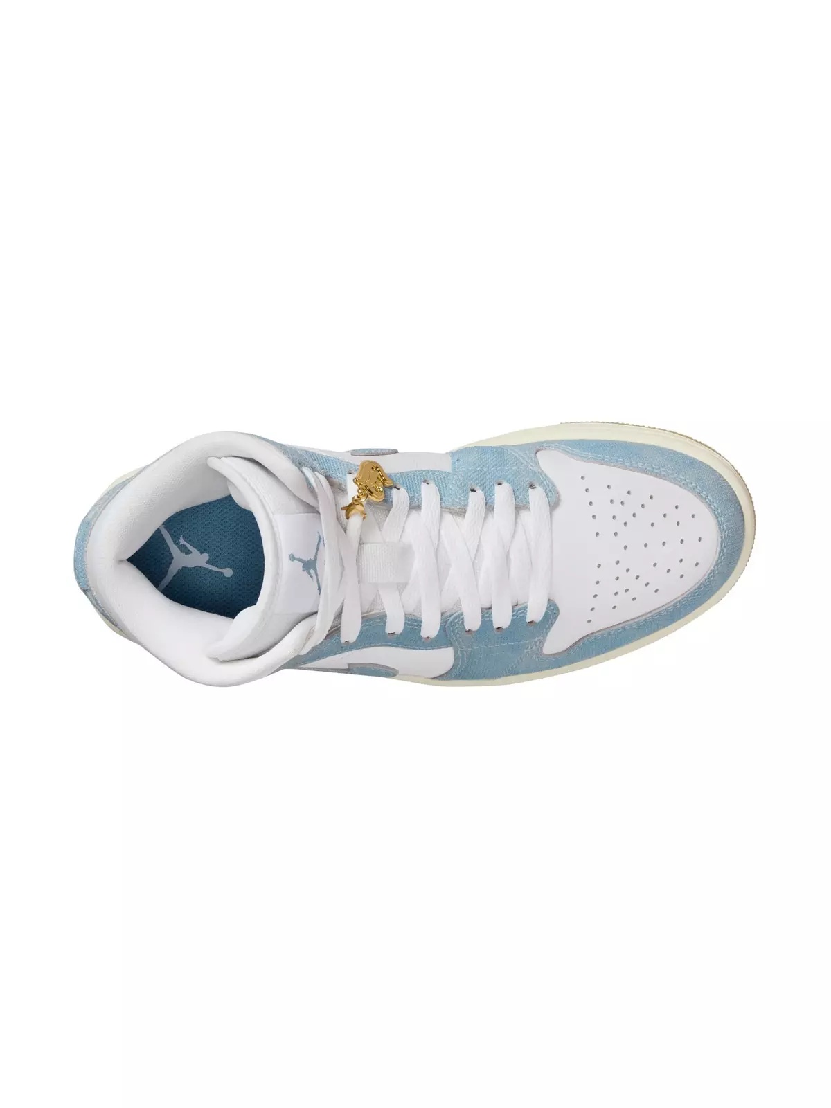 1 Mid SE "White/Worn Blue/Sail/Gum Light Brown" Women's Shoe - 8