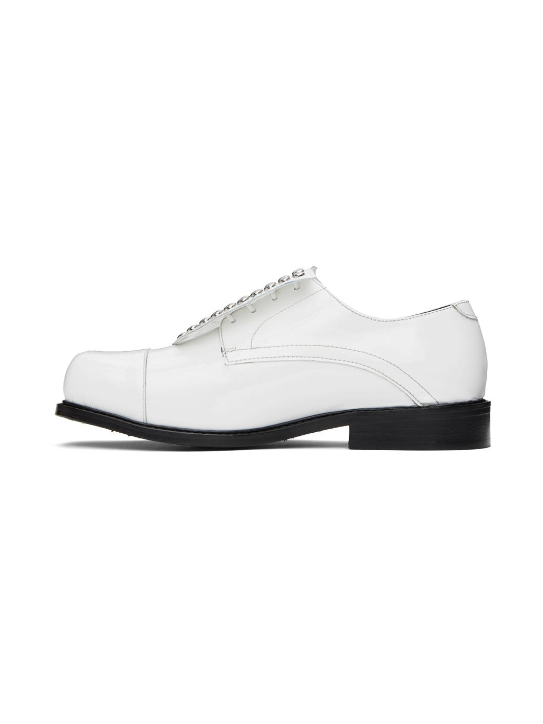 White Studded Shield Derbys - 3