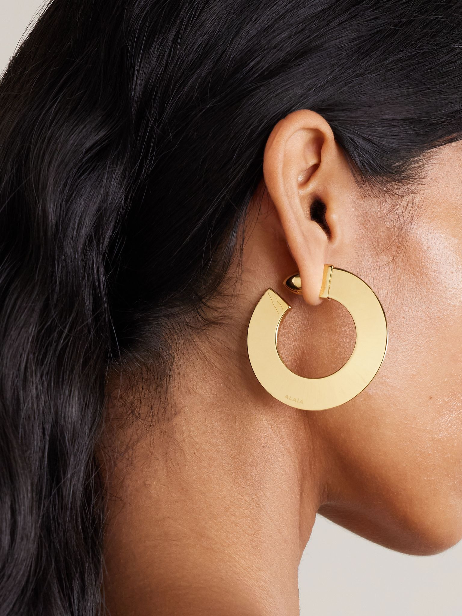 Gold-tone hoop earrings Gold - 2