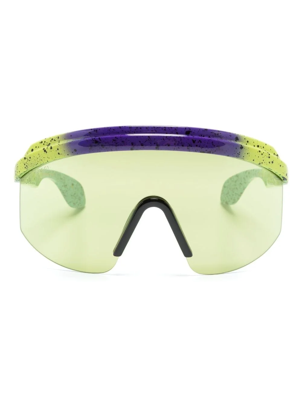 oversize-frame logo-embossed sunglasses - 1