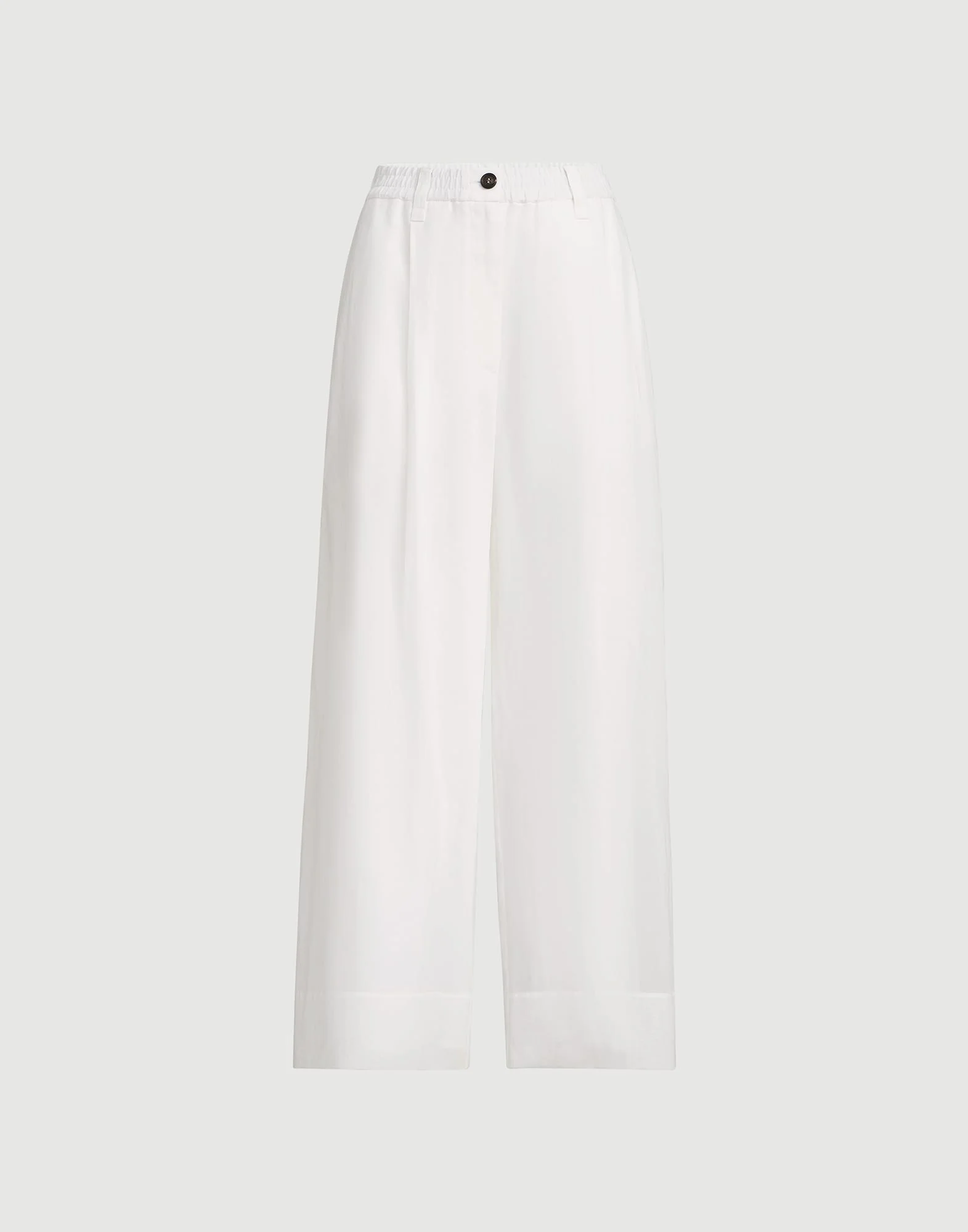 Cotton organza boxy pleated trousers with monili - 1