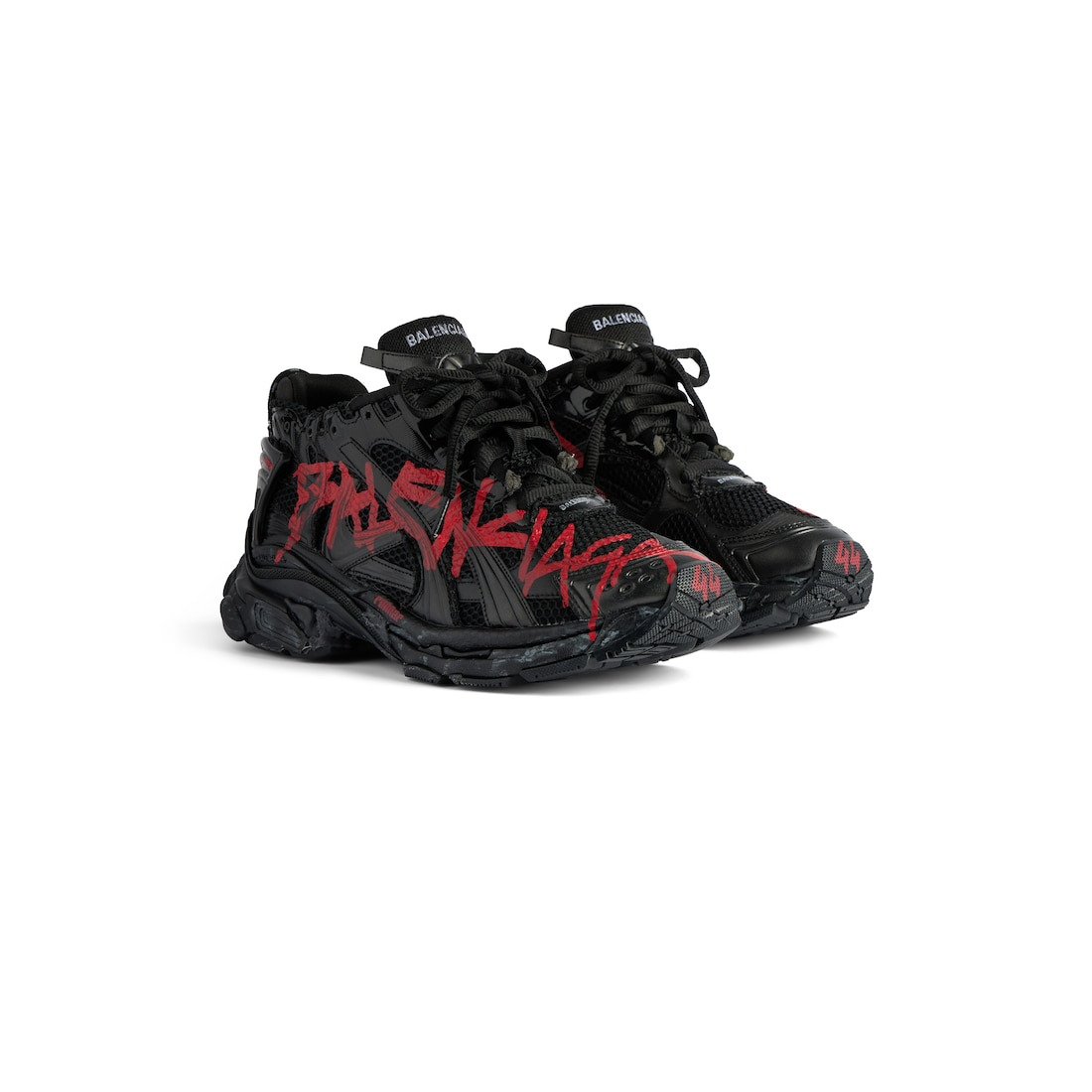 Men's Runner Graffiti Sneaker in Black - 2