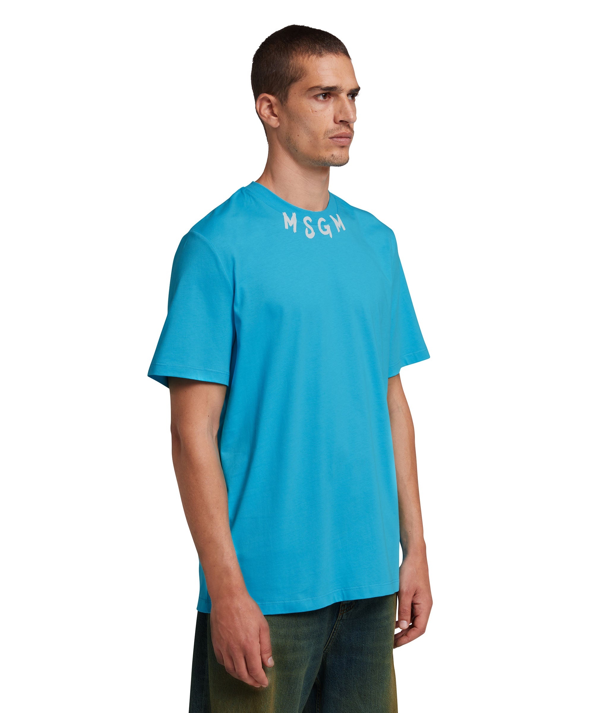 T-Shirt with brushstroke logo - 4