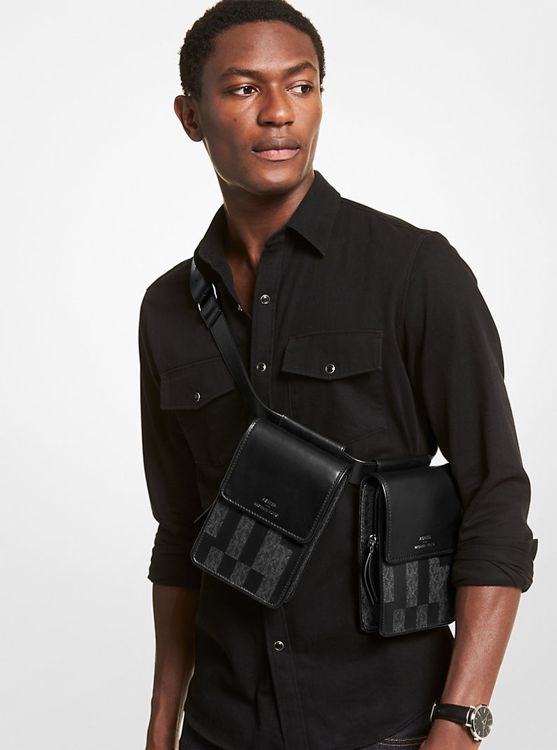 ASHYA X MICHAEL KORS Saga Signature And Leather Multi Bag 6