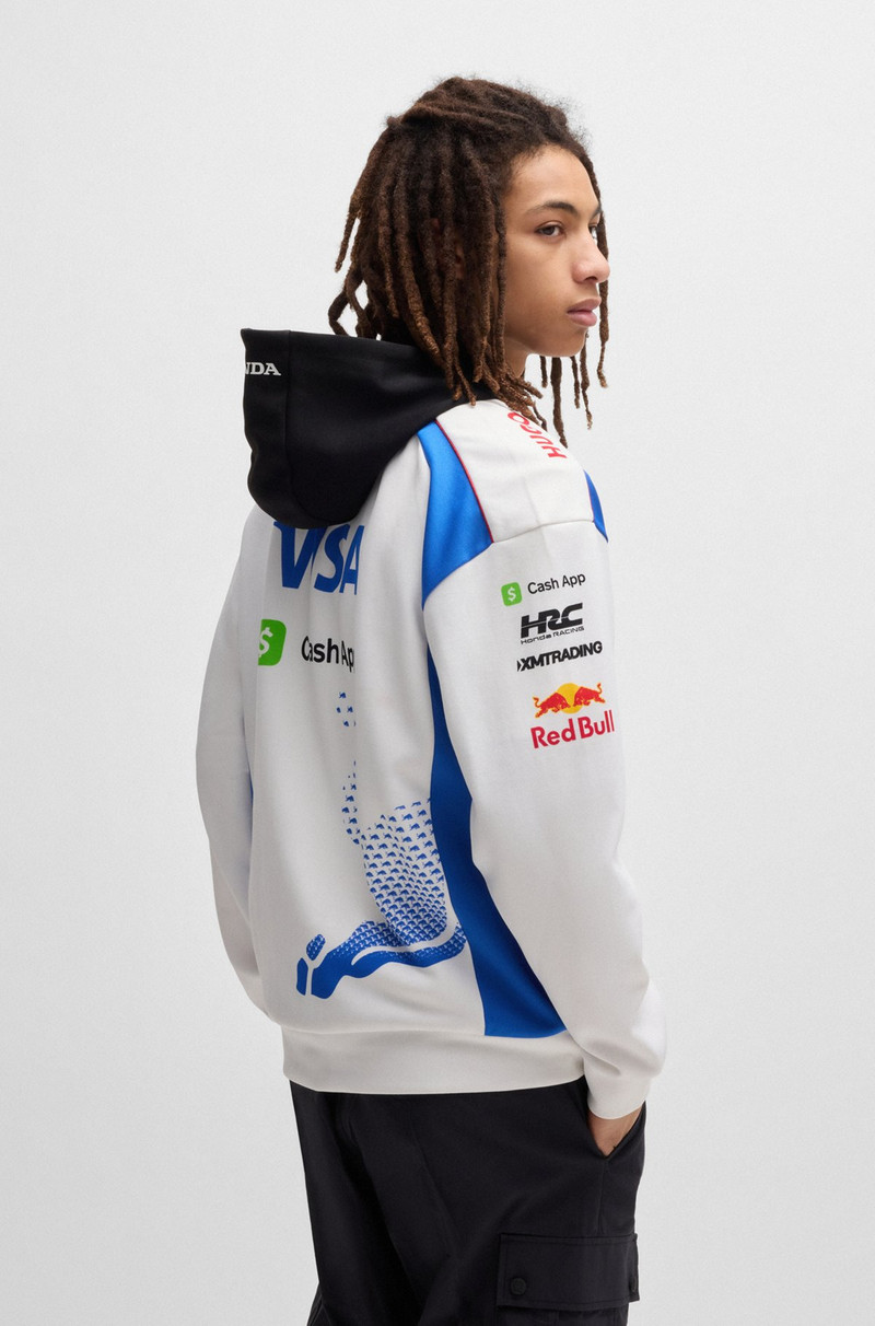 HUGO X VCARB ZIP-UP FANWEAR HOODIE WITH BULL MOTIF 5