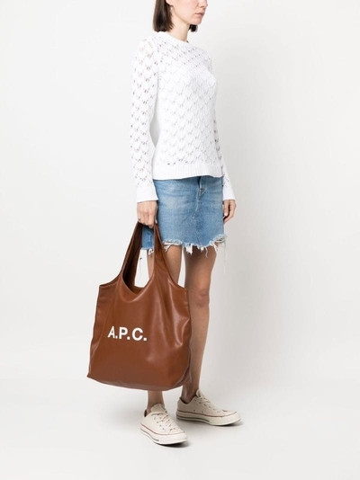A.P.C. logo-print tote bag outlook