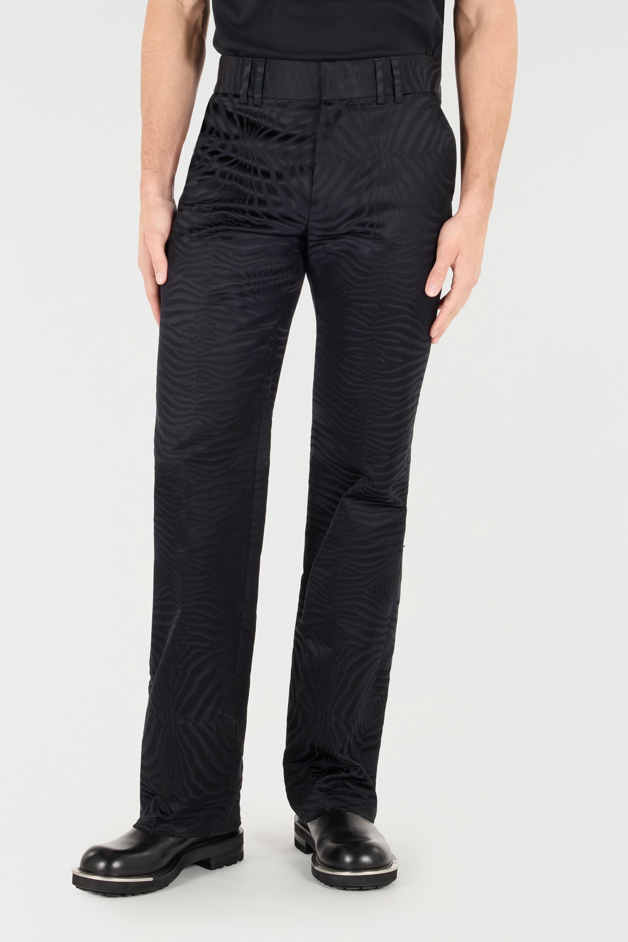 Flared Pants With Tiger Skin Pattern - 3