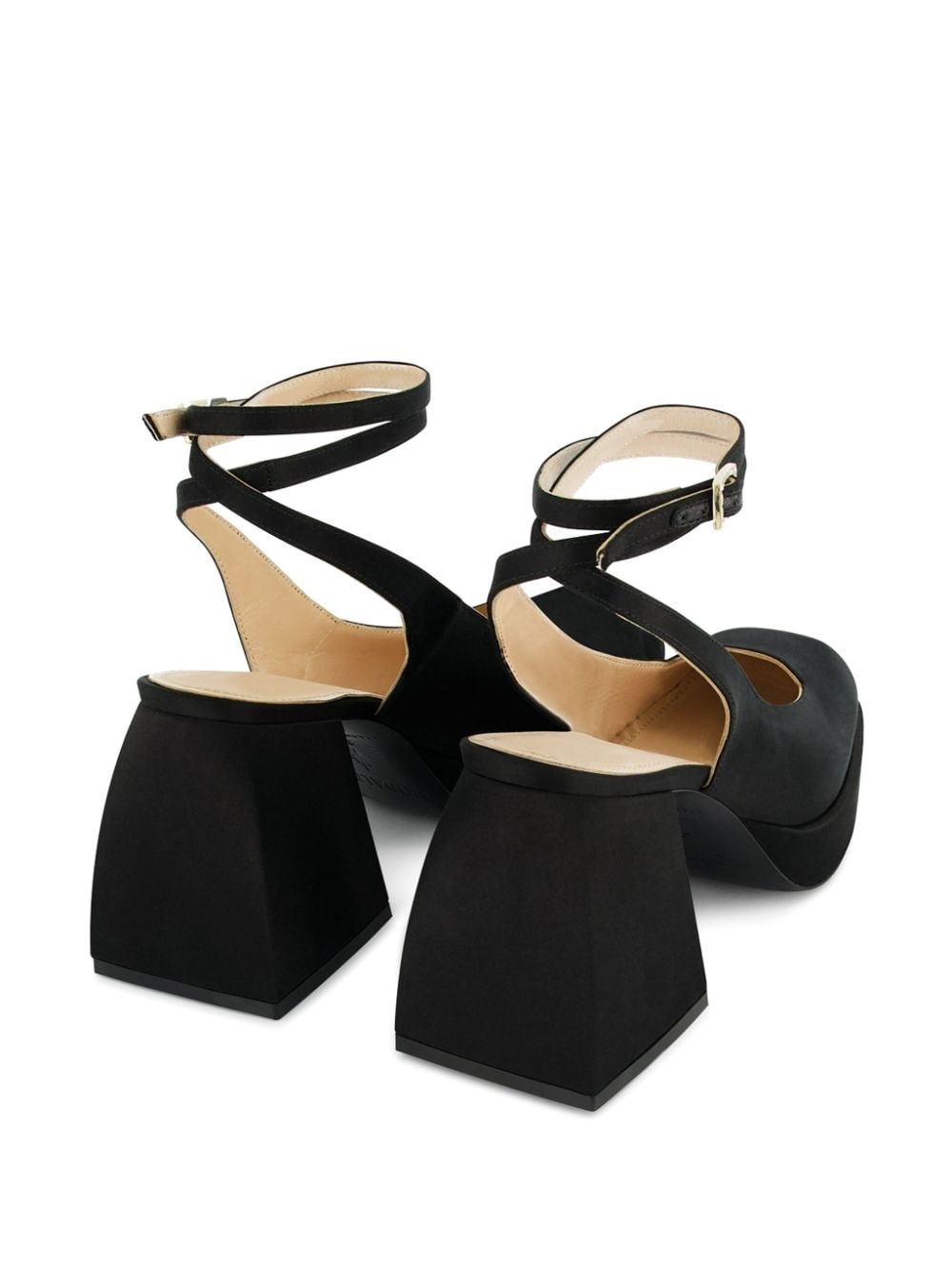 Bulla Suki 90mm satin pumps - 6