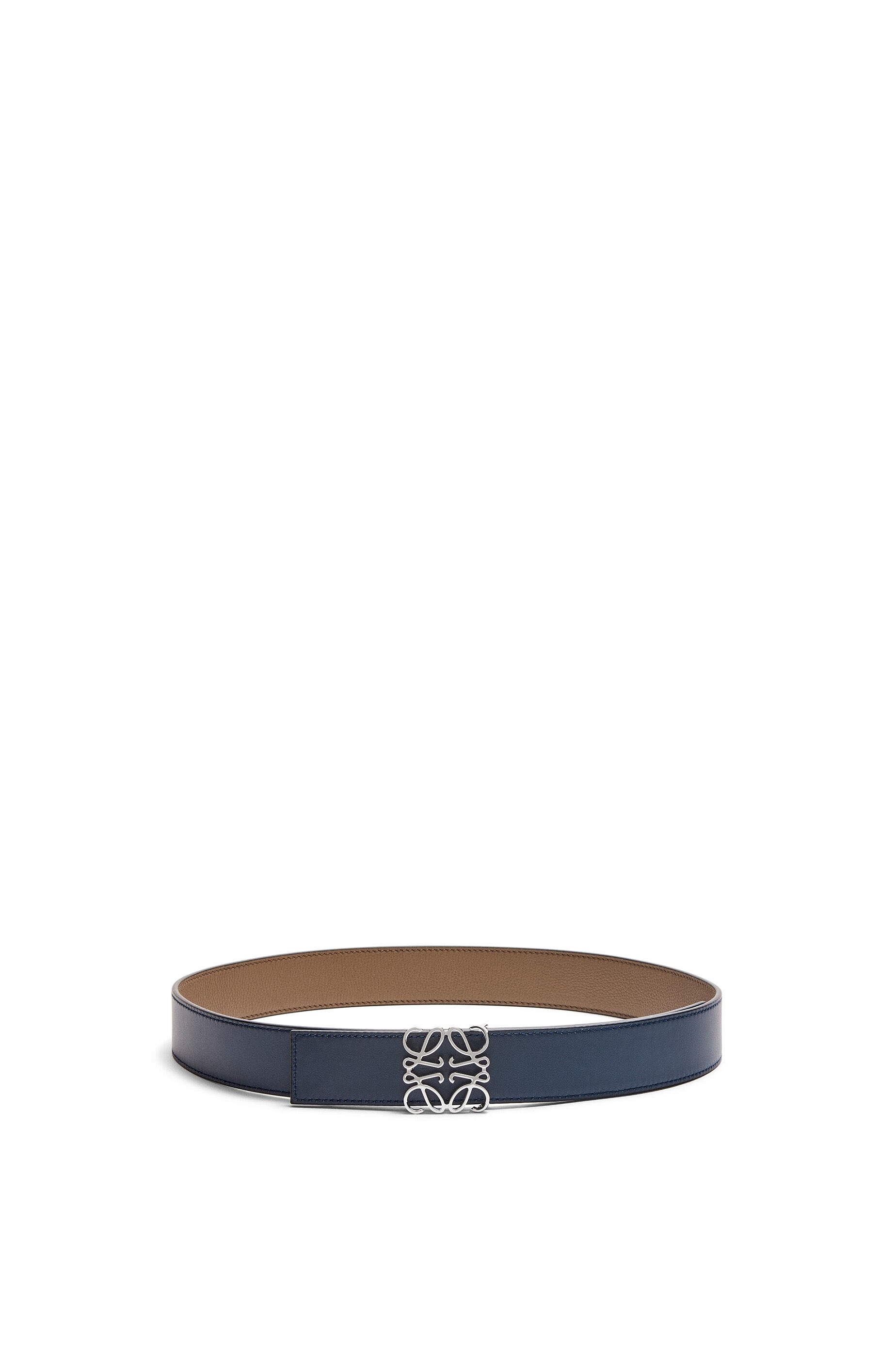 Reversible Anagram belt in soft grained calfskin and smooth calfskin - 2