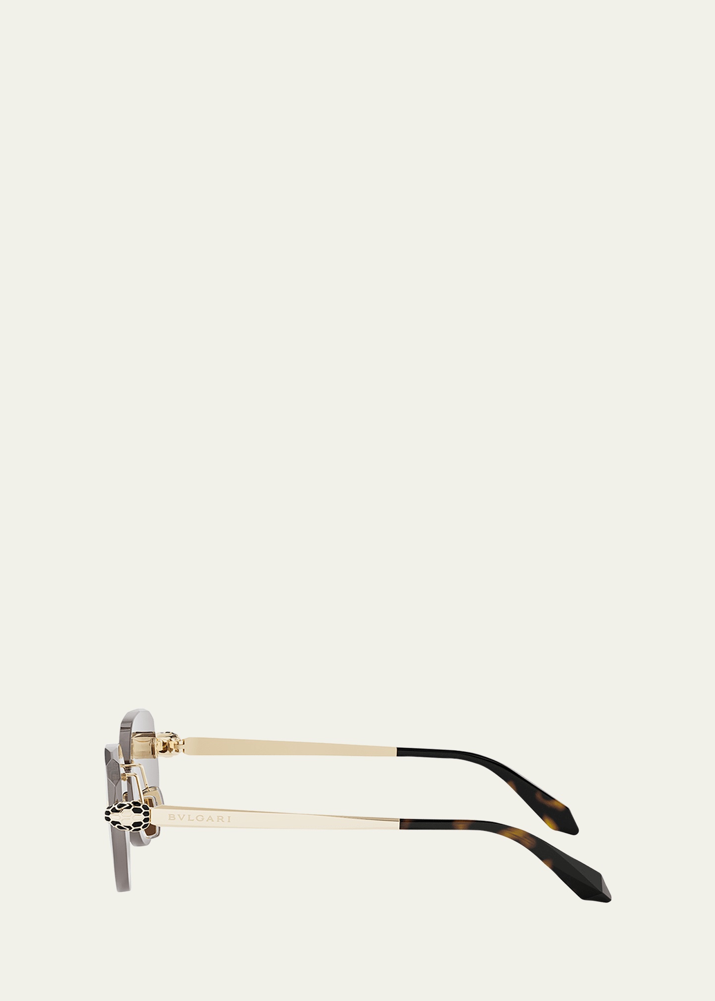 Serpenti Forever Rimless Oval Metal Sunglasses - 3