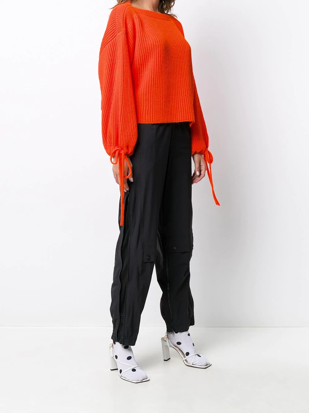 drawstring sleeves jumper - 3