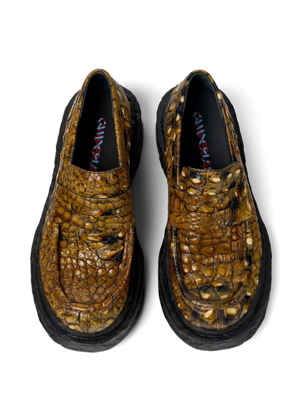 Vamonos croc-effect leather loafers - 3