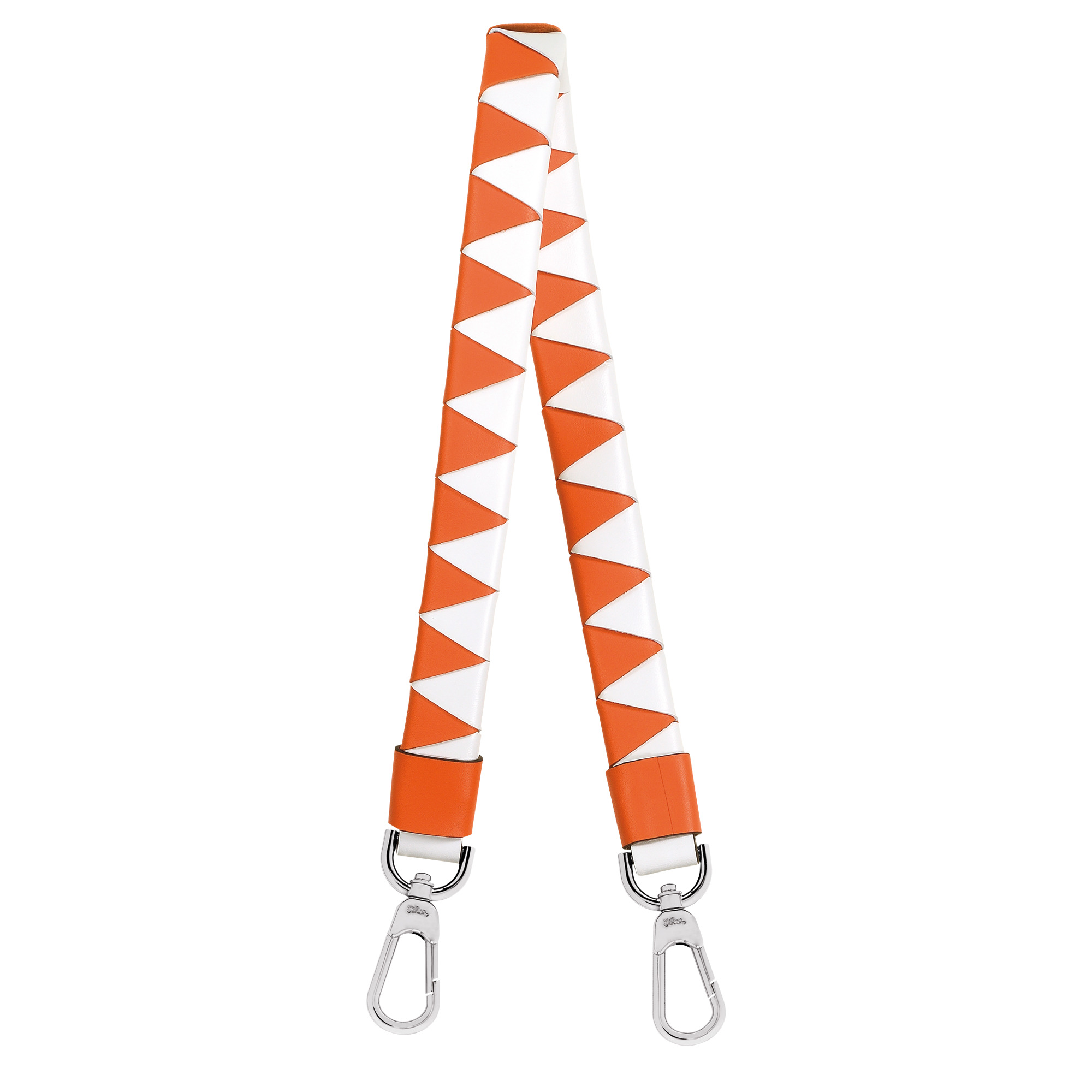 Le Foulonné Shoulder strap Orange/White - Leather - 1