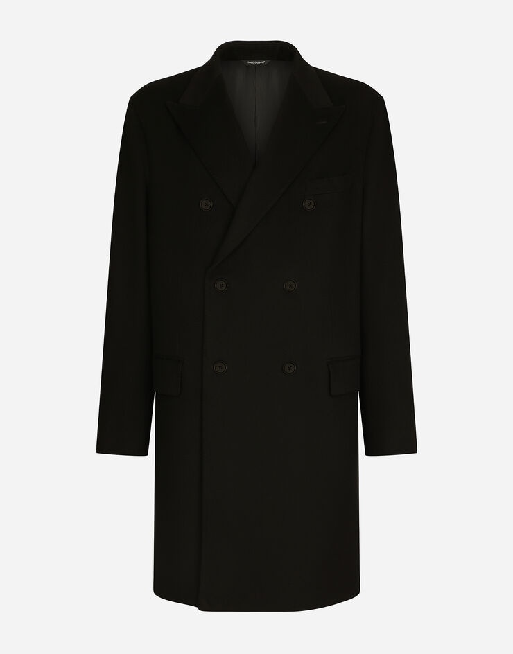Deconstructed double-breasted wool coat - 1